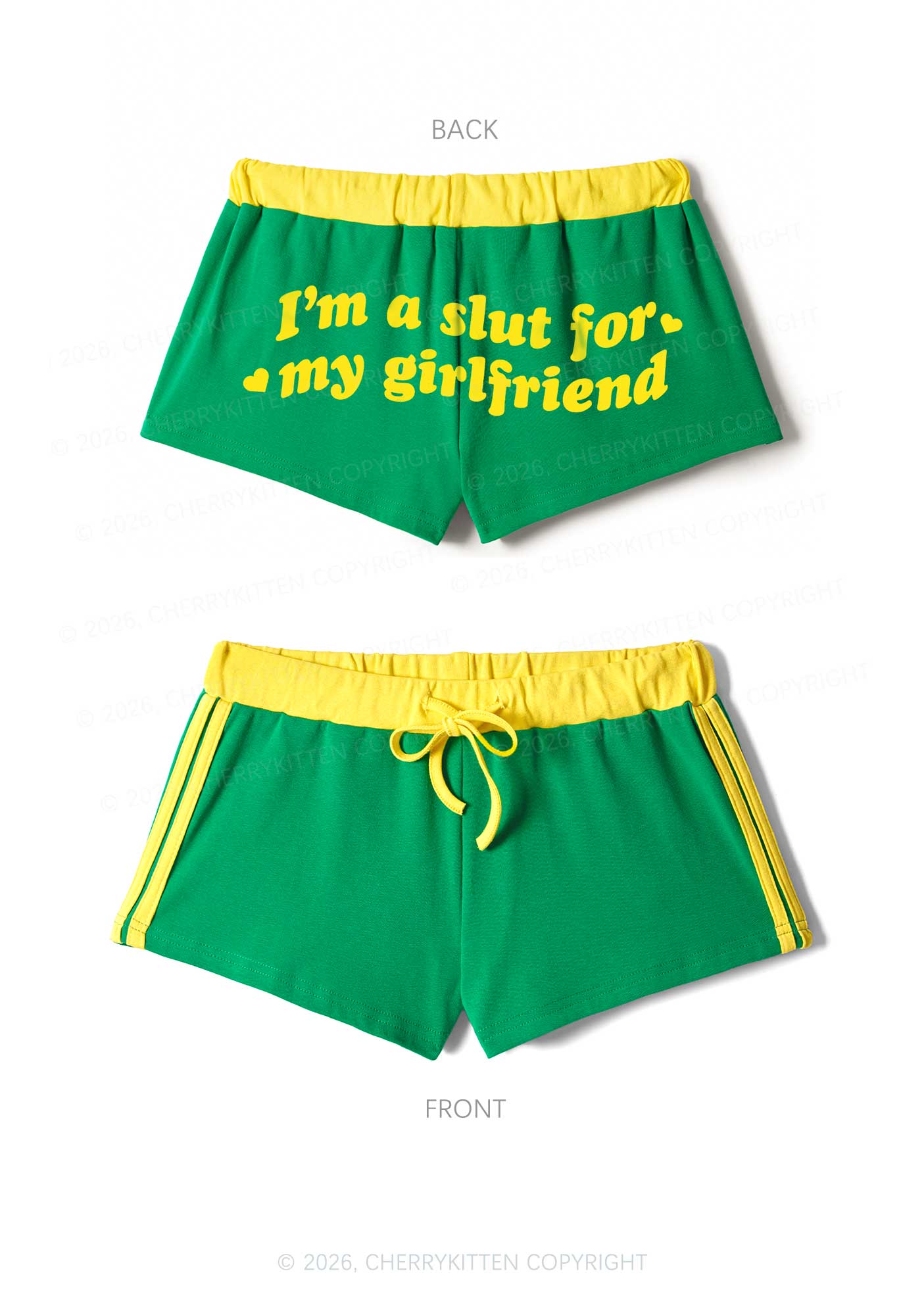Slxt For My GF Valentine's Day Y2K Drawstring Mini Shorts Cherrykitten - Image 6