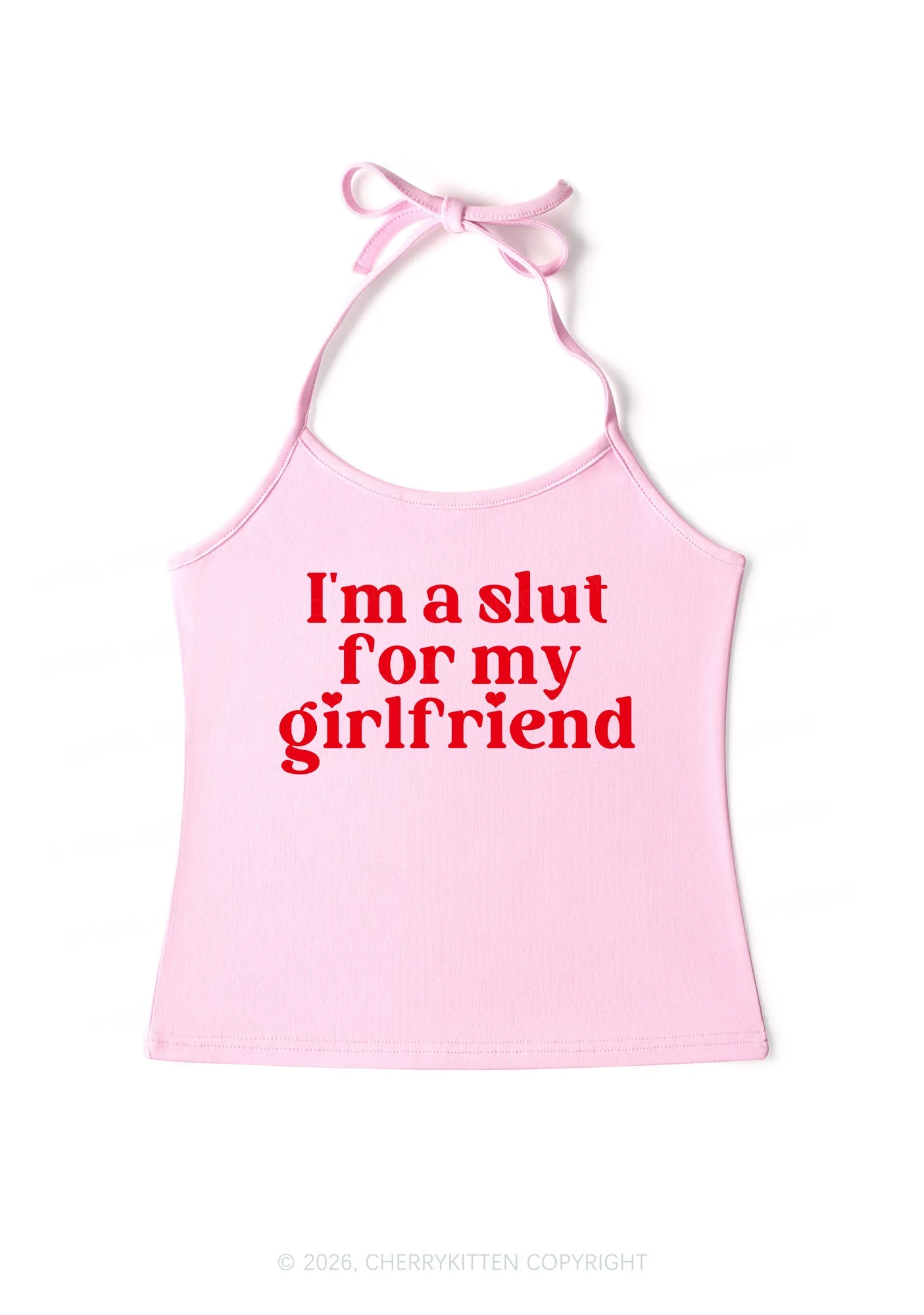 Slxt For My GF Valentine's Day Y2K Halter Neck Cami Cherrykitten - Image 3