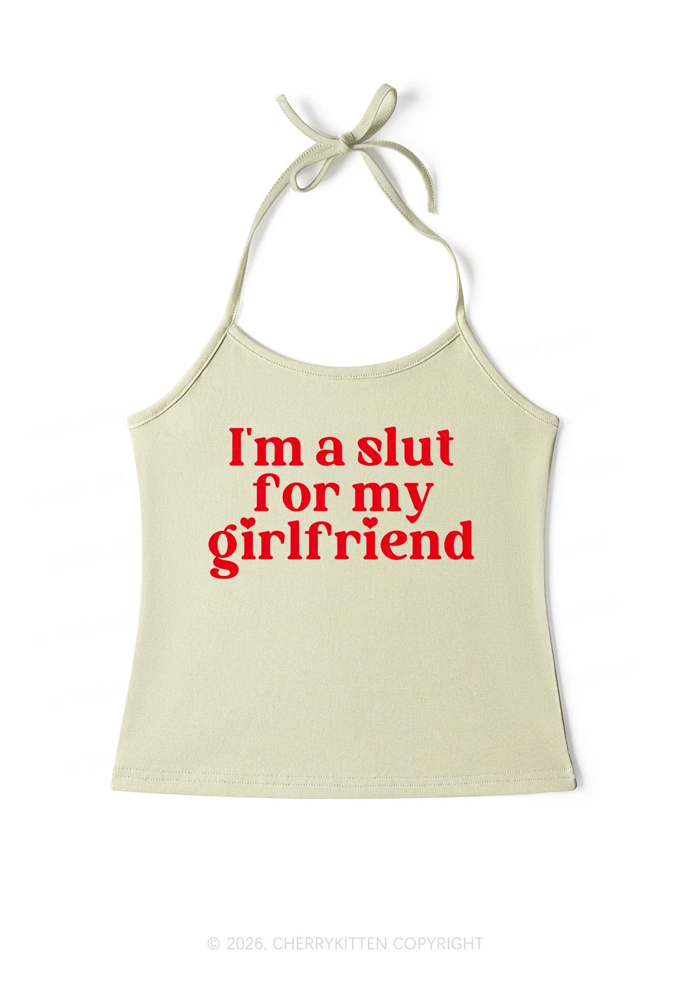 Slxt For My GF Valentine's Day Y2K Halter Neck Cami Cherrykitten - Image 6