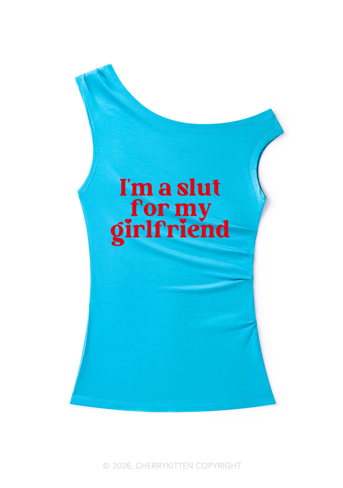 Slxt For My GF Valentine's Day Y2K Off Shoulder Tank Top Cherrykitten - Image 3