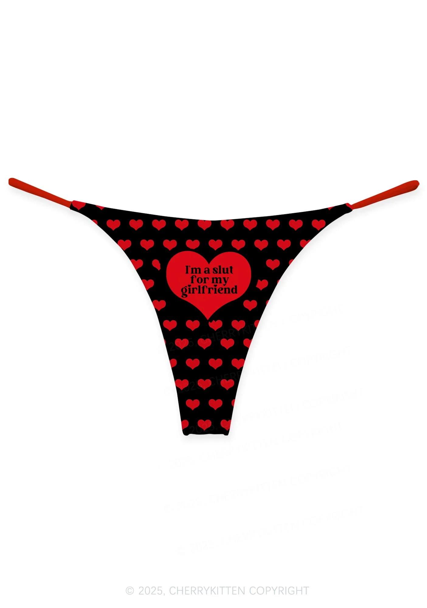 Slxt For My GF Valentine's Day Y2K Print Couples Thong Set Cherrykitten - Image 2