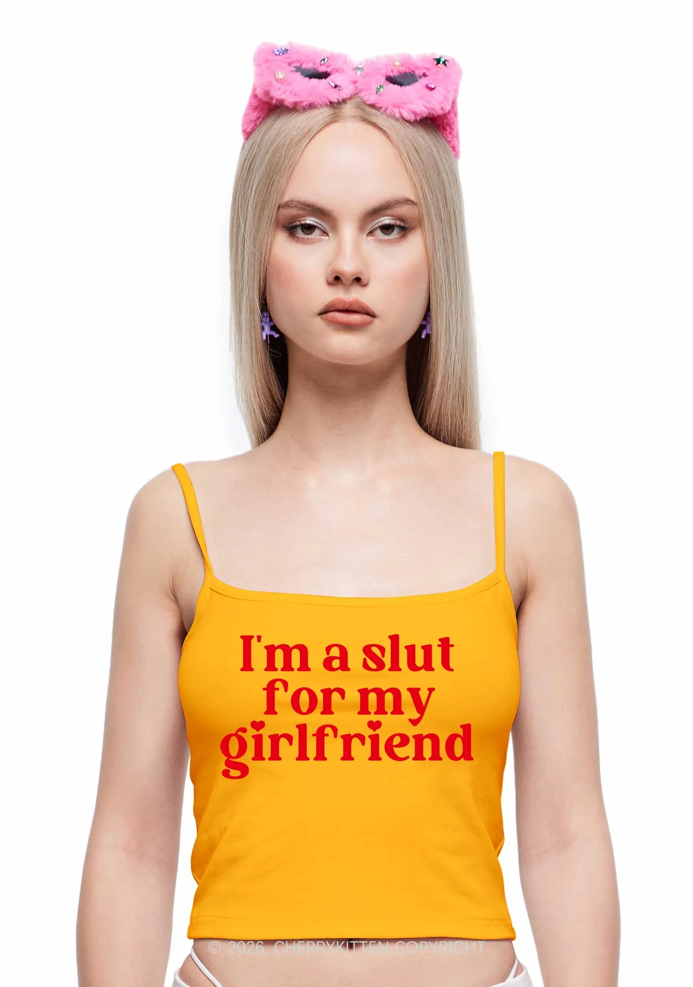 Slxt For My GF Valentine's Day Y2K Spaghetti Strap Cami Cherrykitten - Image 2
