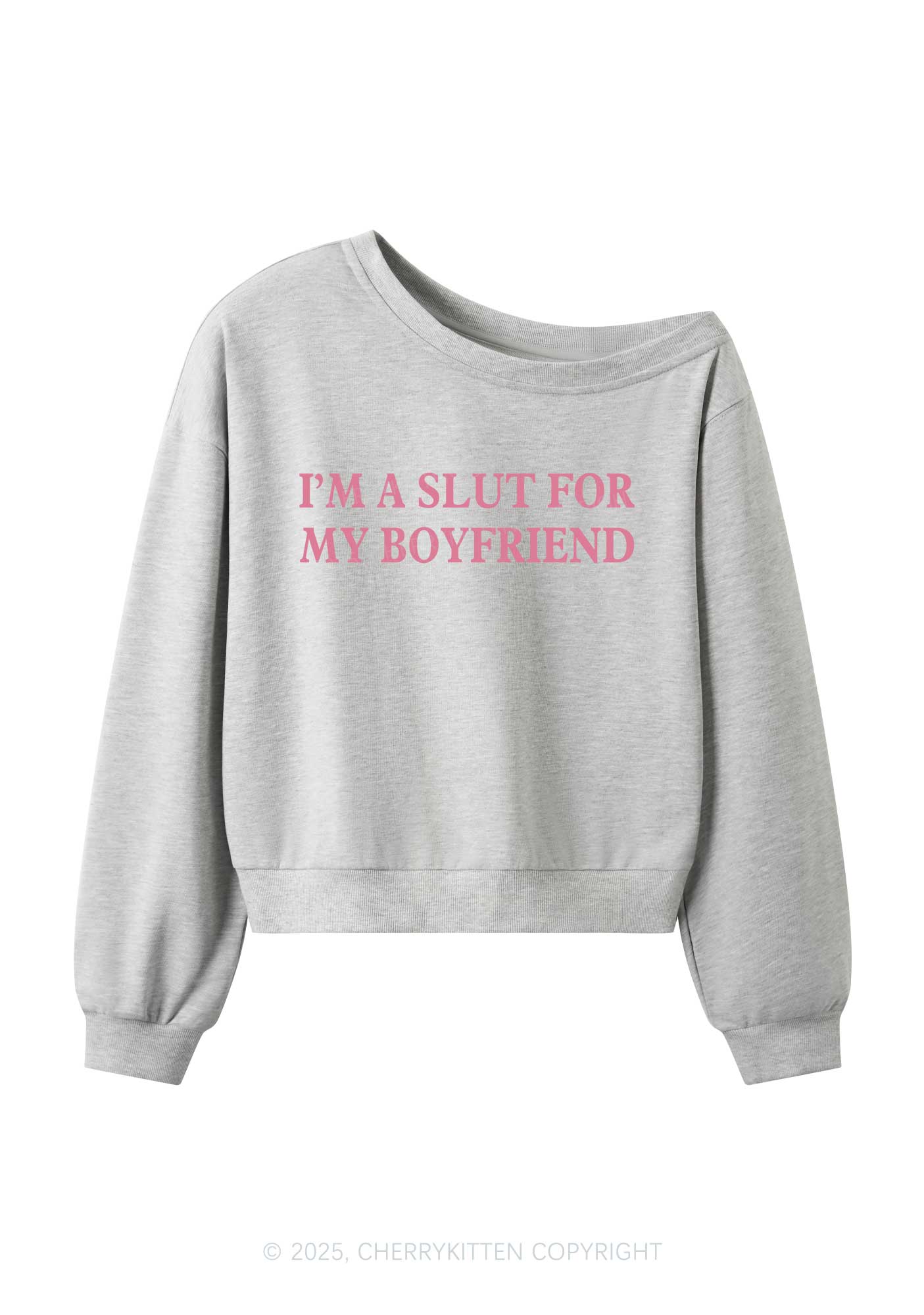Slxt For My Girlfriend Y2K Off Shoulder Sweatshirts Cherrykitten - Image 4