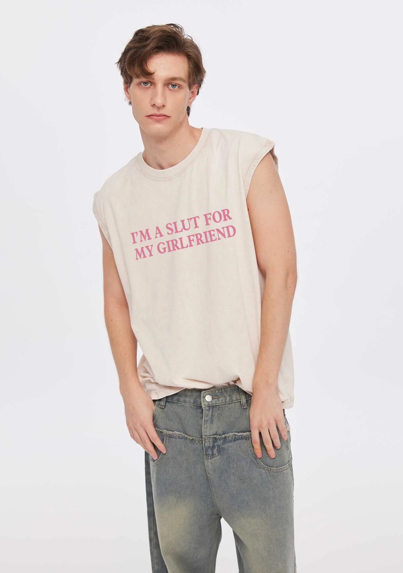 Slxt For My Girlfriend Y2K Valentine's Day Washed Tank Cherrykitten - Image 3