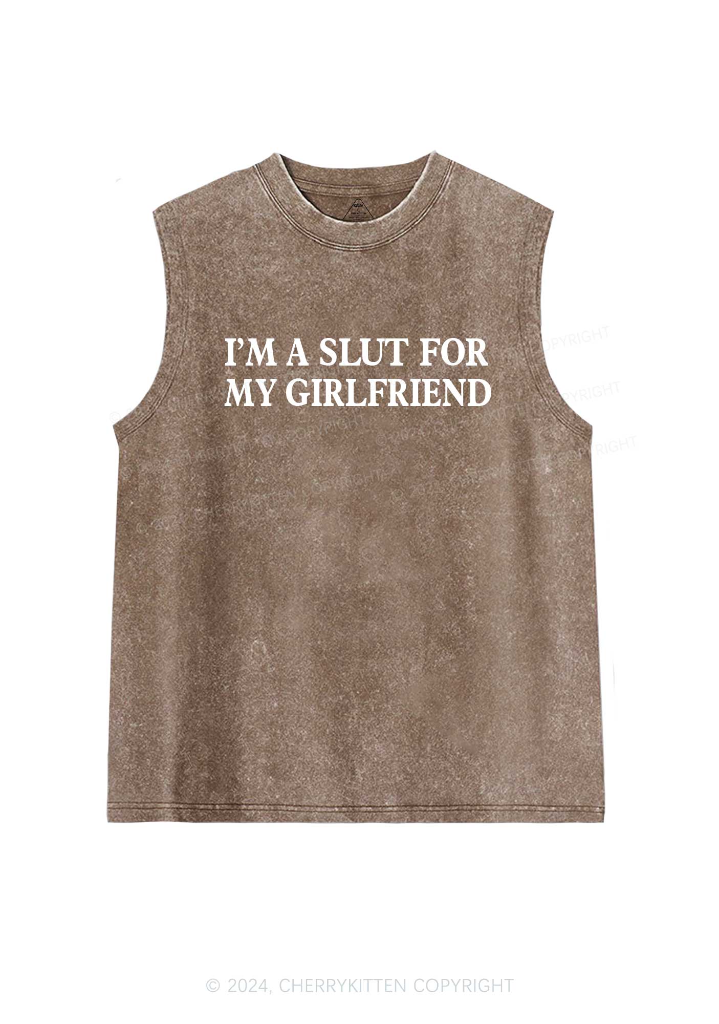 Slxt For My Girlfriend Y2K Valentine's Day Washed Tank Cherrykitten - Image 7