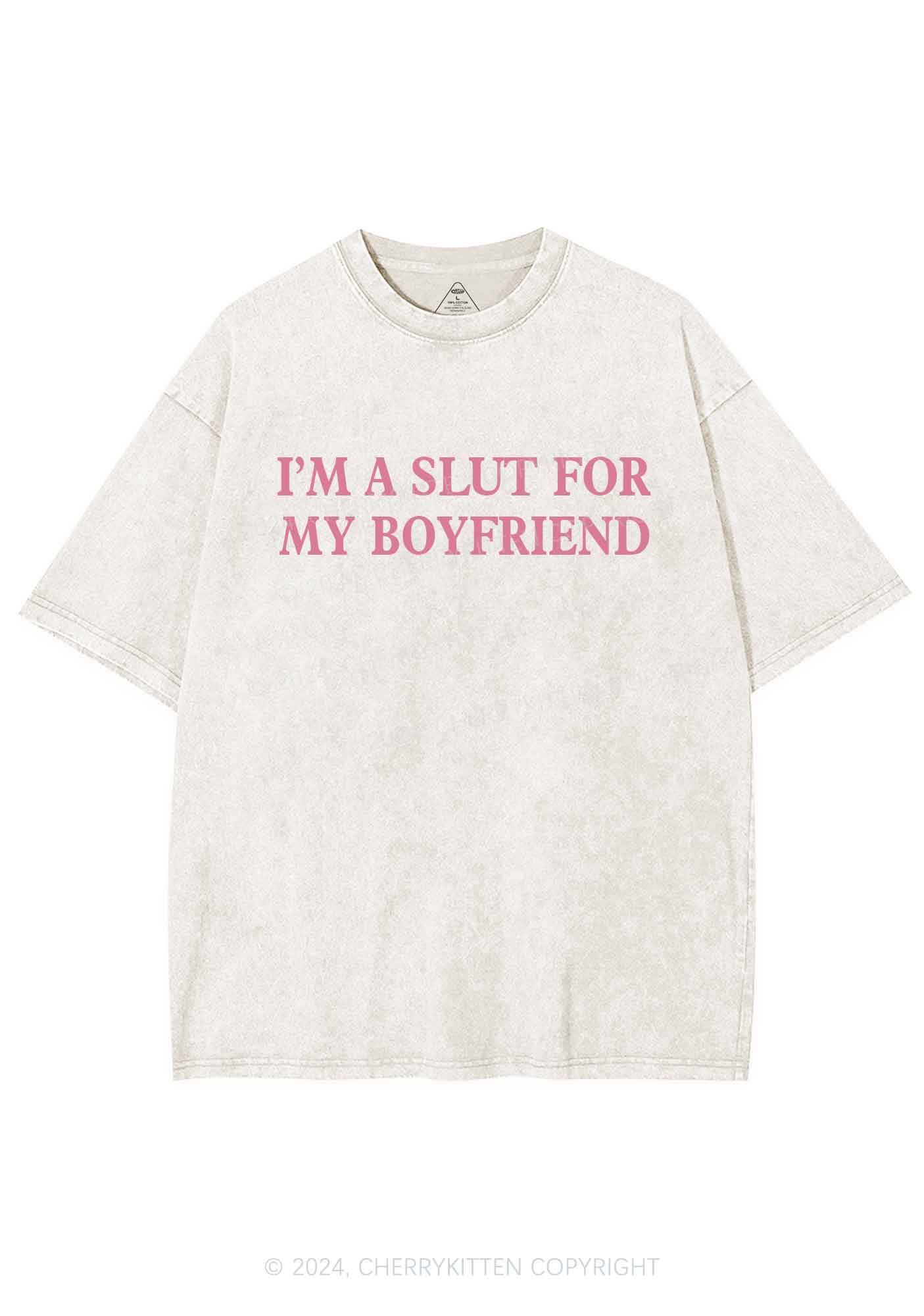 Slxt For My Girlfriend Y2K Valentine's Day Washed Tee Cherrykitten - Image 5