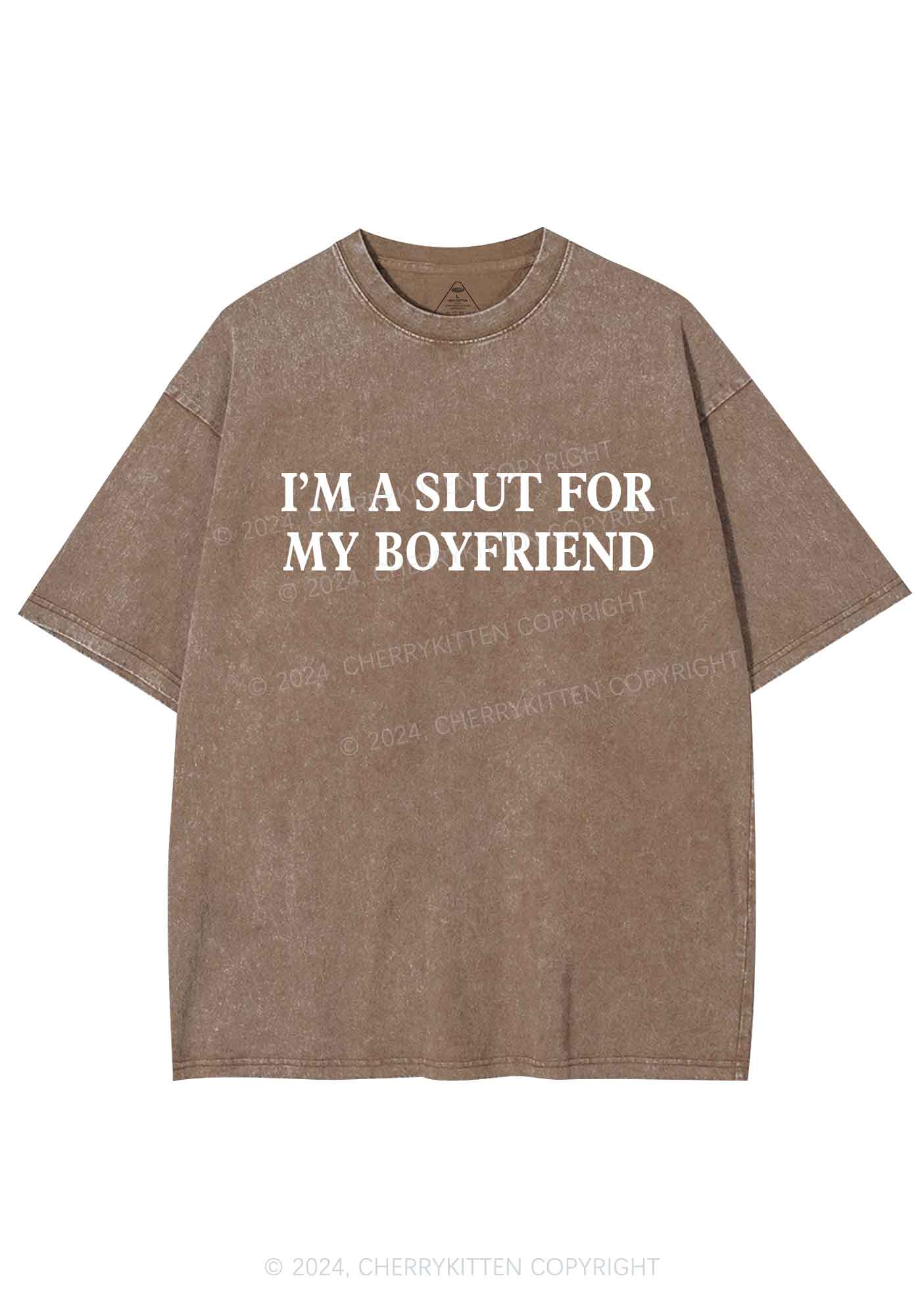 Slxt For My Girlfriend Y2K Valentine's Day Washed Tee Cherrykitten - Image 8