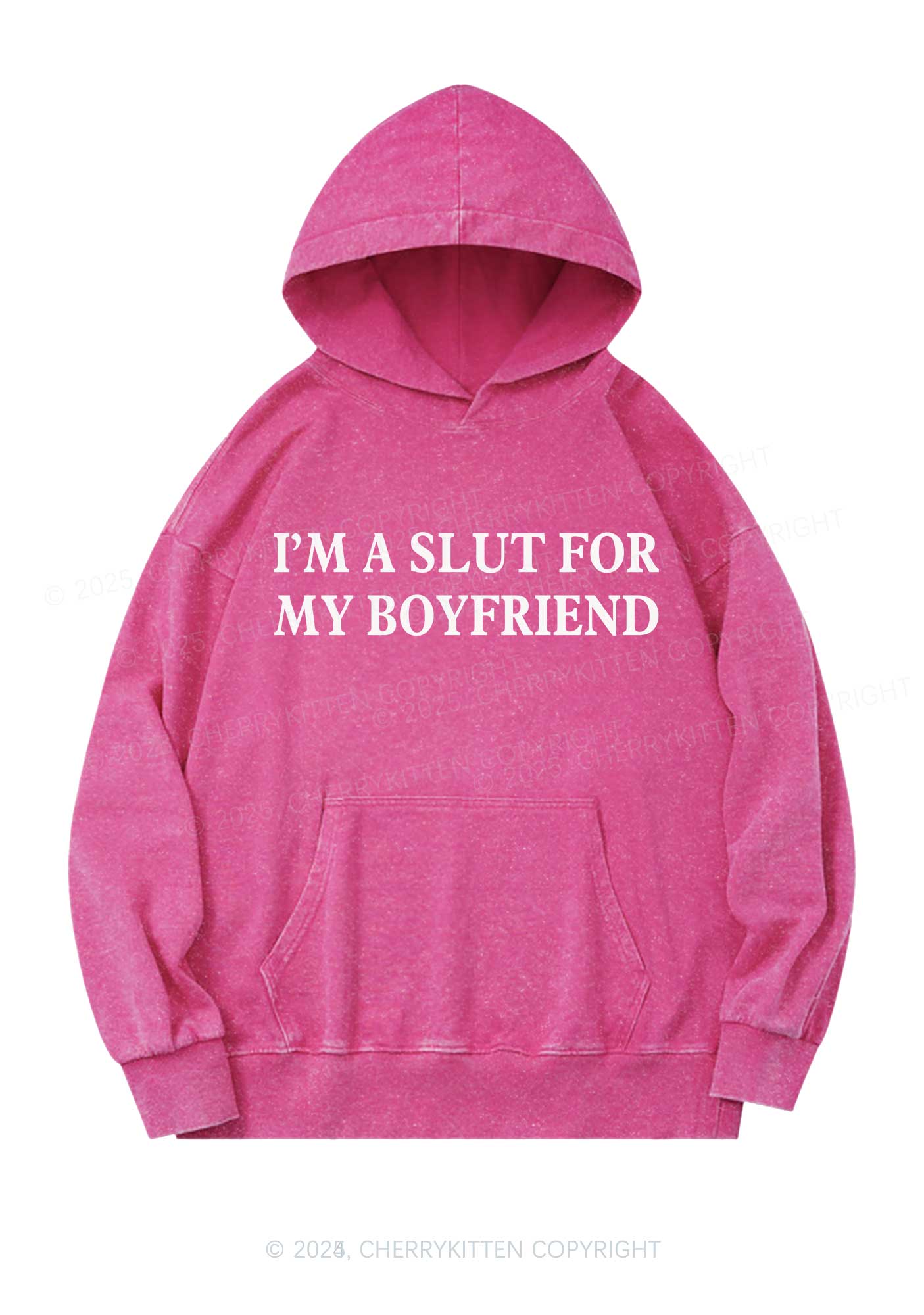 Slxt For My Girlfriend Y2K Washed Hoodie Cherrykitten - Image 3