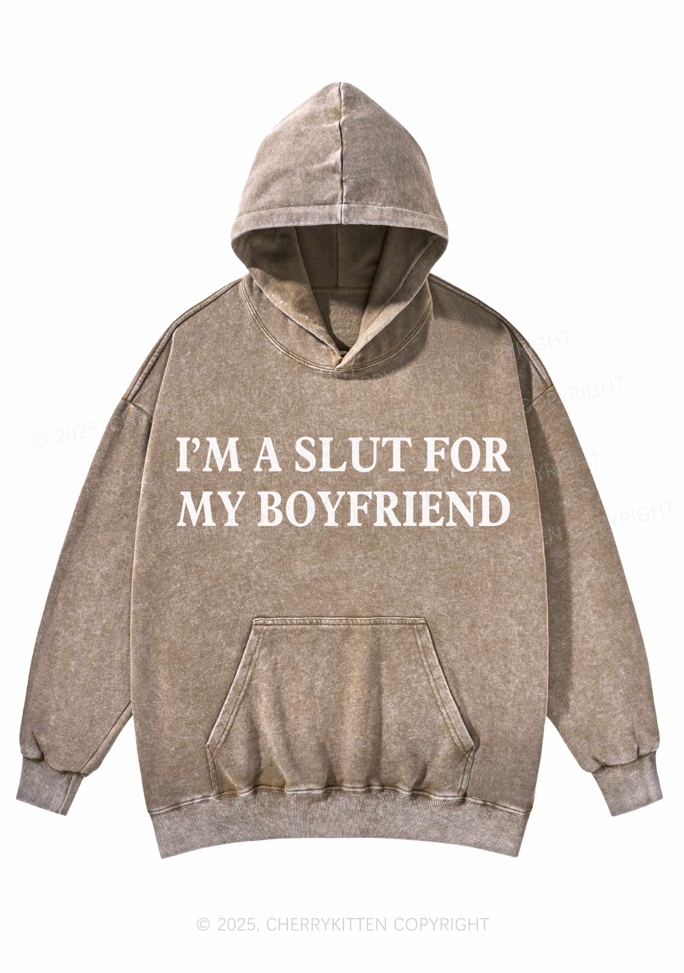 Slxt For My Girlfriend Y2K Washed Hoodie Cherrykitten - Image 4