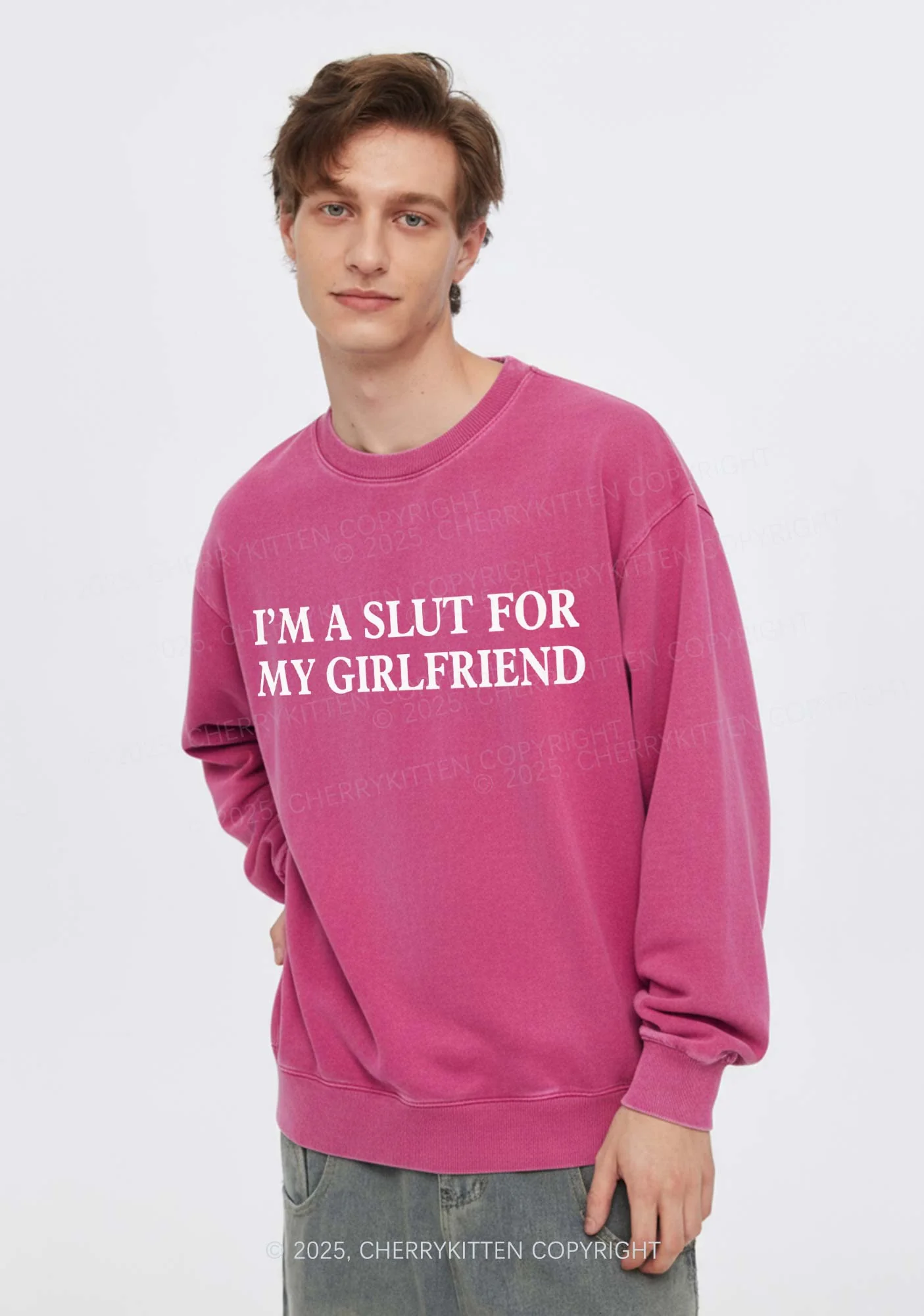 Slxt For My Girlfriend Y2K Washed Sweatshirts Cherrykitten - Image 2
