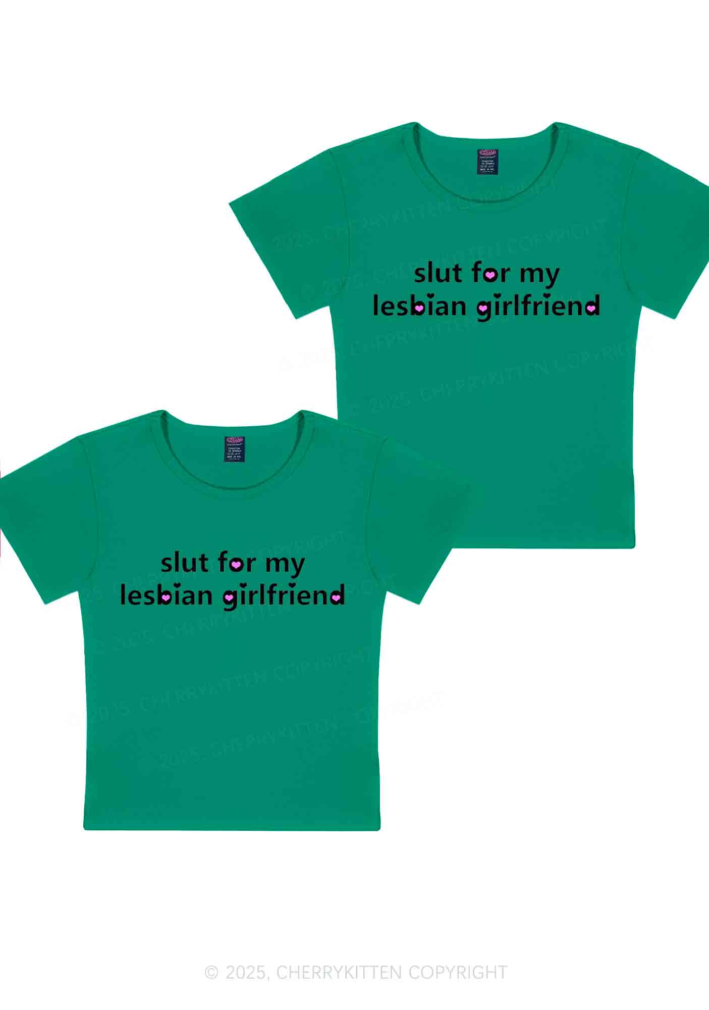 Slxt For My Lesbian GF Y2K Valentine's Day Baby Tee Cherrykitten - Image 12