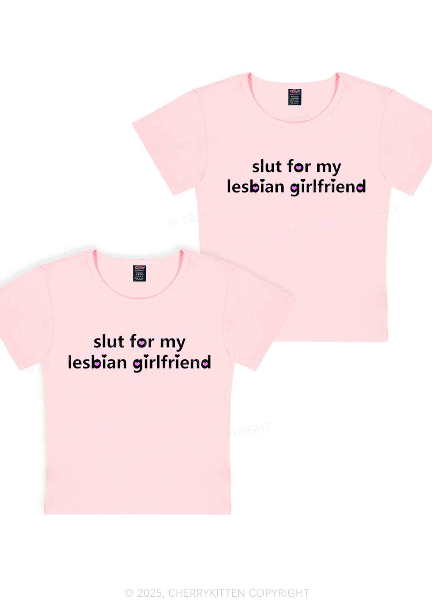 Slxt For My Lesbian GF Y2K Valentine's Day Baby Tee Cherrykitten - Image 8