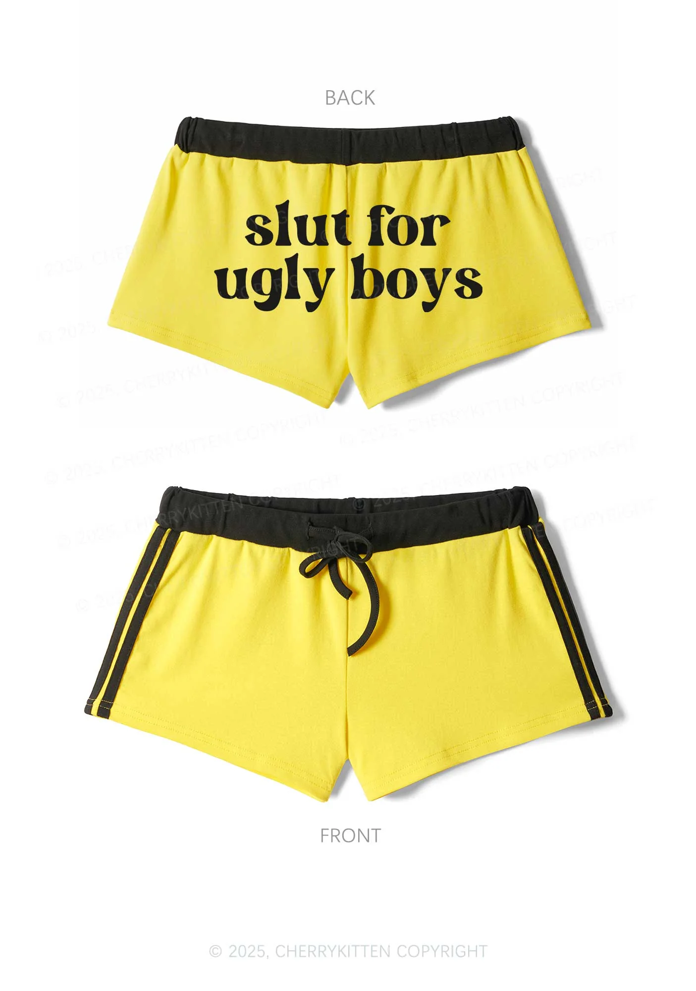 Slxt For Ugly Boys Y2K Drawstring Mini Shorts Cherrykitten - Image 3