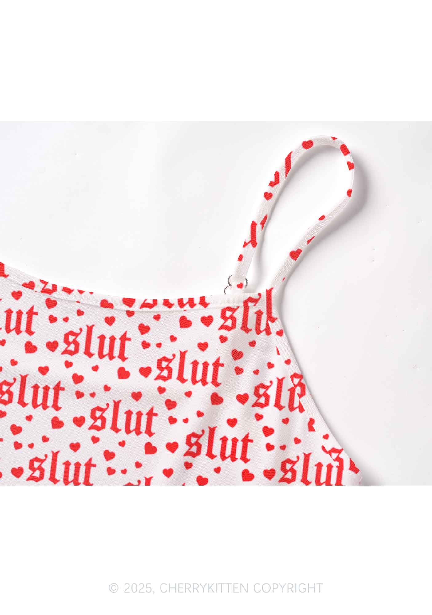 Slxt Red Heart Y2K Mesh Cami Tank Cherrykitten - Image 3