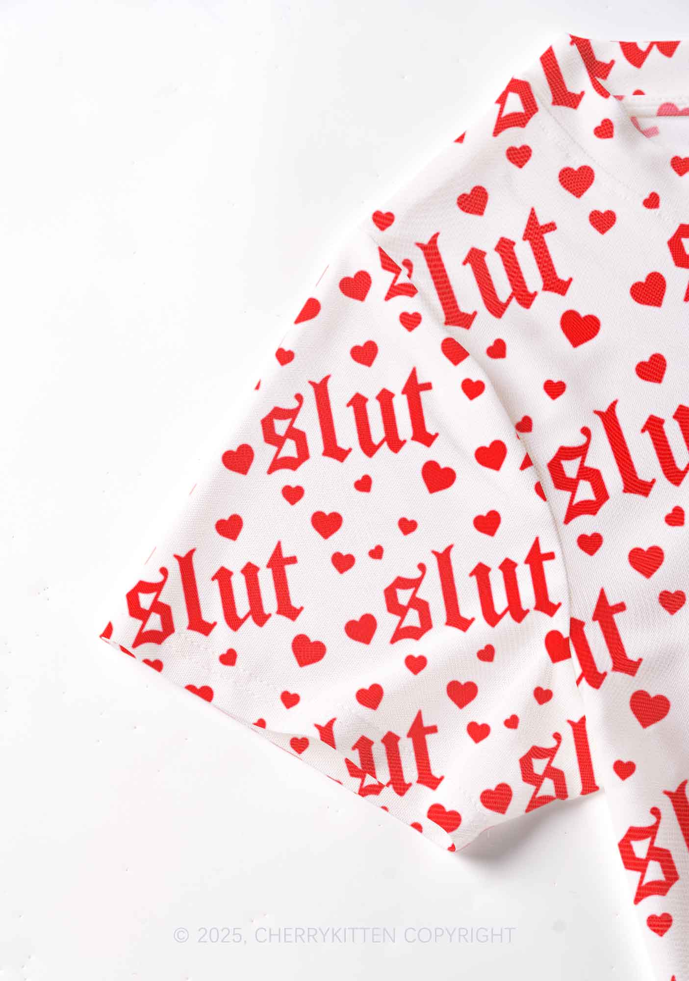 Slxt Red Heart Y2K Mesh Crop Top Cherrykitten - Image 4