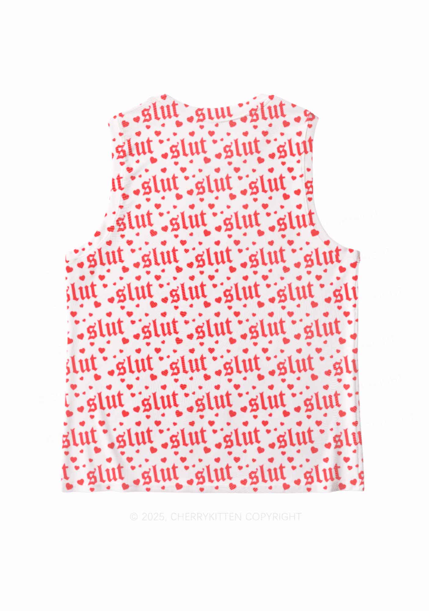 Slxt Red Heart Y2K Mesh Muscle Tank Cherrykitten - Image 3