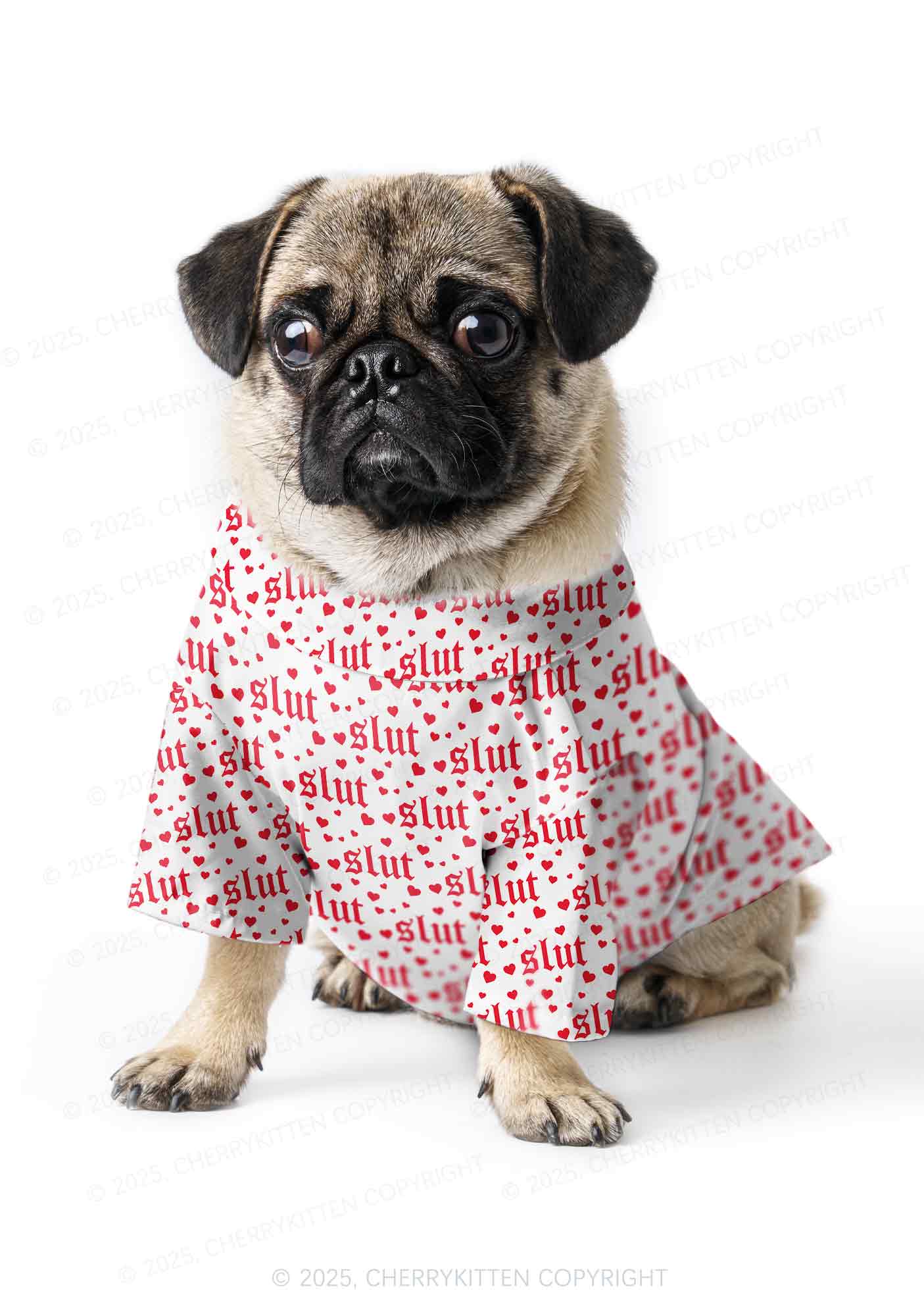 Slxt Red Heart Y2K Pet Shirts Cherrykitten - Image 3