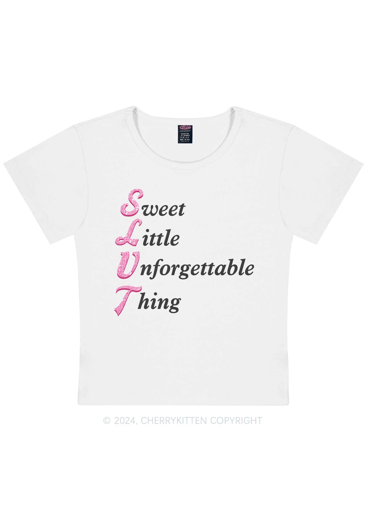 Slxt Things Y2K Baby Tee Cherrykitten - Image 5