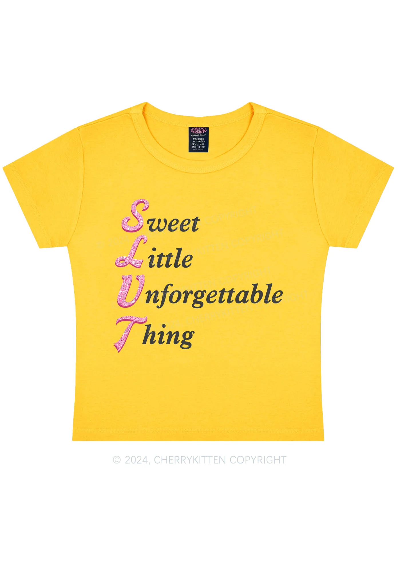Slxt Things Y2K Baby Tee Cherrykitten - Image 8
