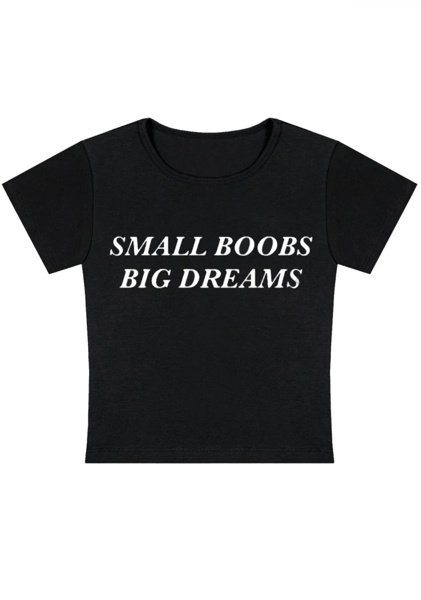 Small But Big Dreams Y2k Baby Tee - Image 3