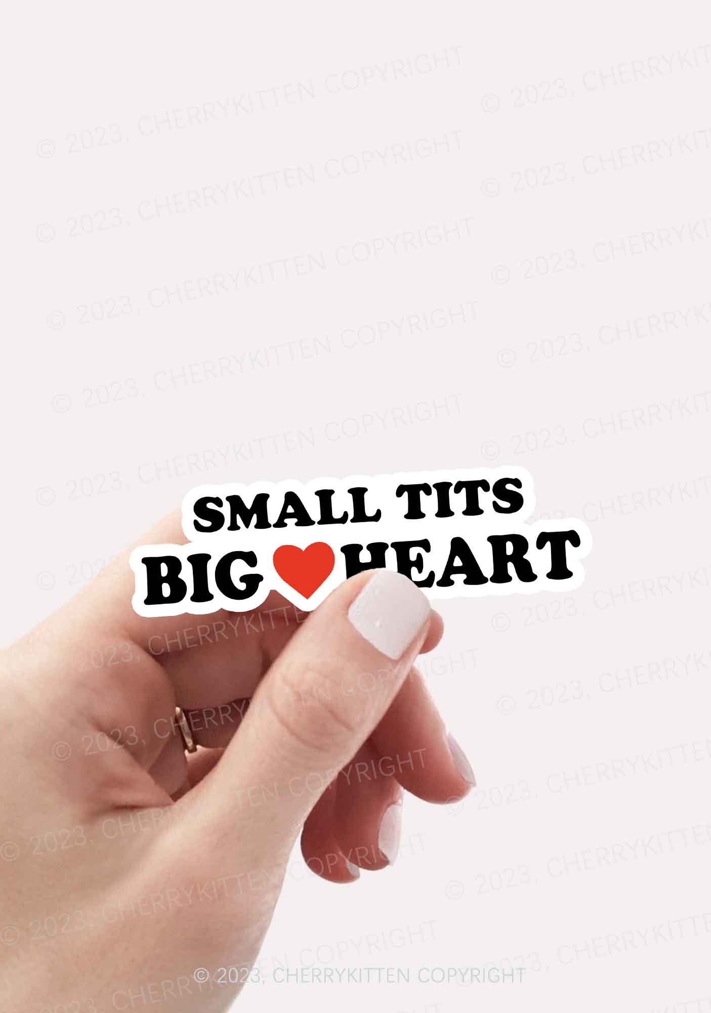 Small But Big Heart 1Pc Y2K Sticker Cherrykitten - Image 2