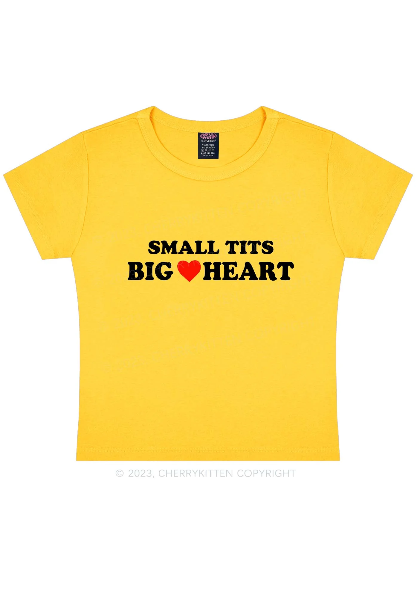 Small But Big Heart Y2K Baby Tee - Image 4