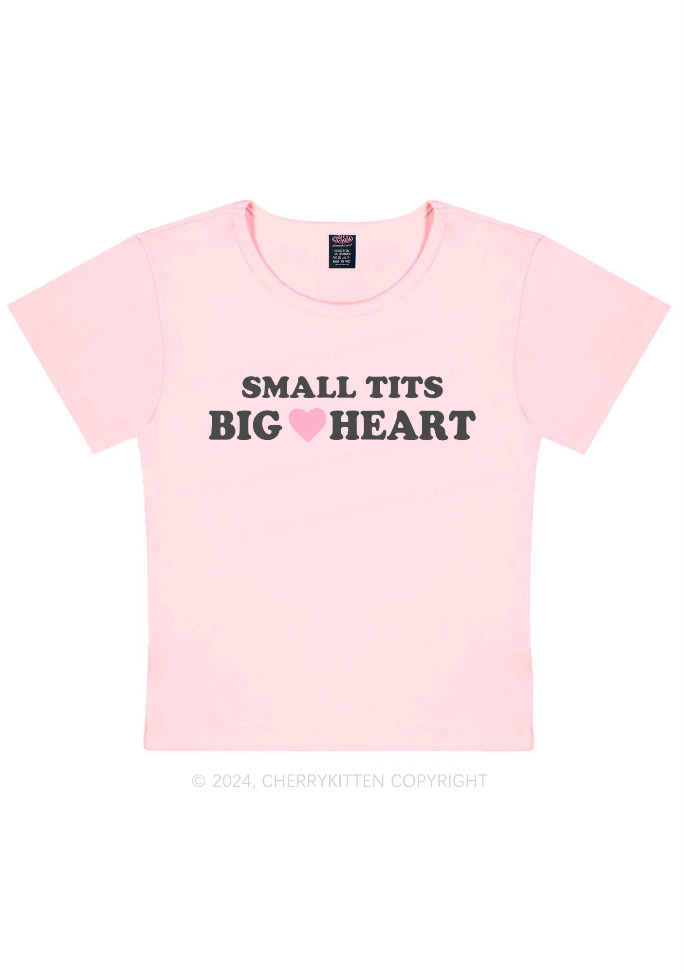Small But Big Heart Y2K Baby Tee - Image 6