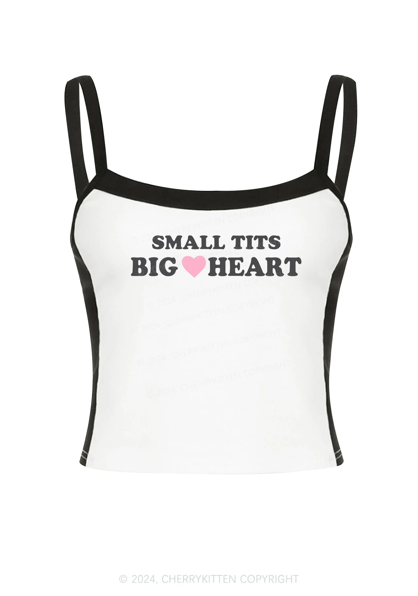 Small But Big Heart Y2K Color Block Crop Cami Top Cherrykitten - Image 3