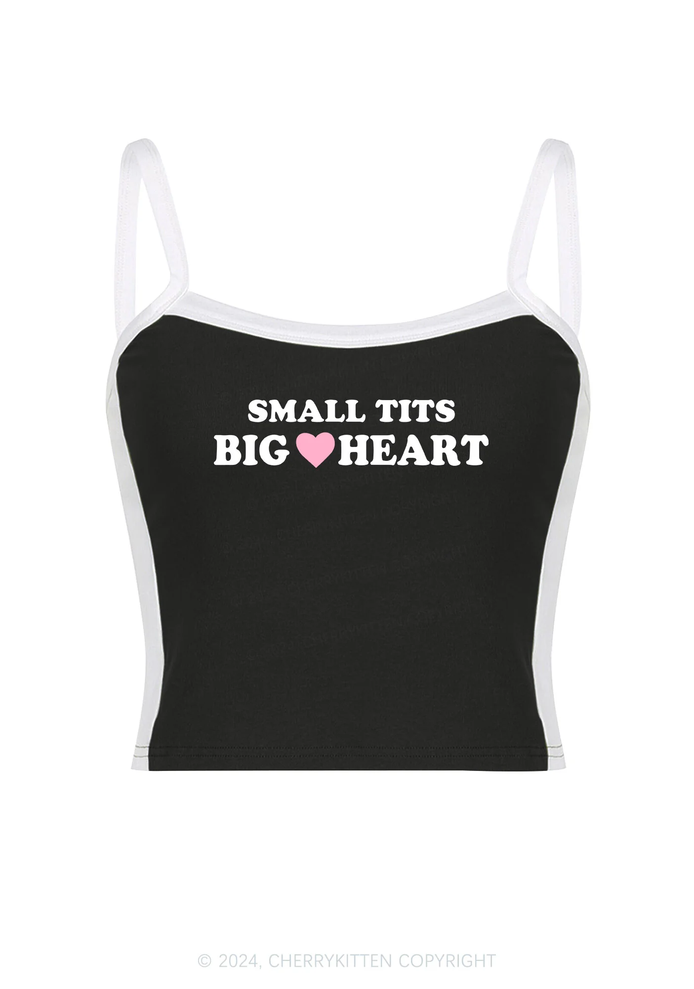 Small But Big Heart Y2K Color Block Crop Cami Top Cherrykitten - Image 4