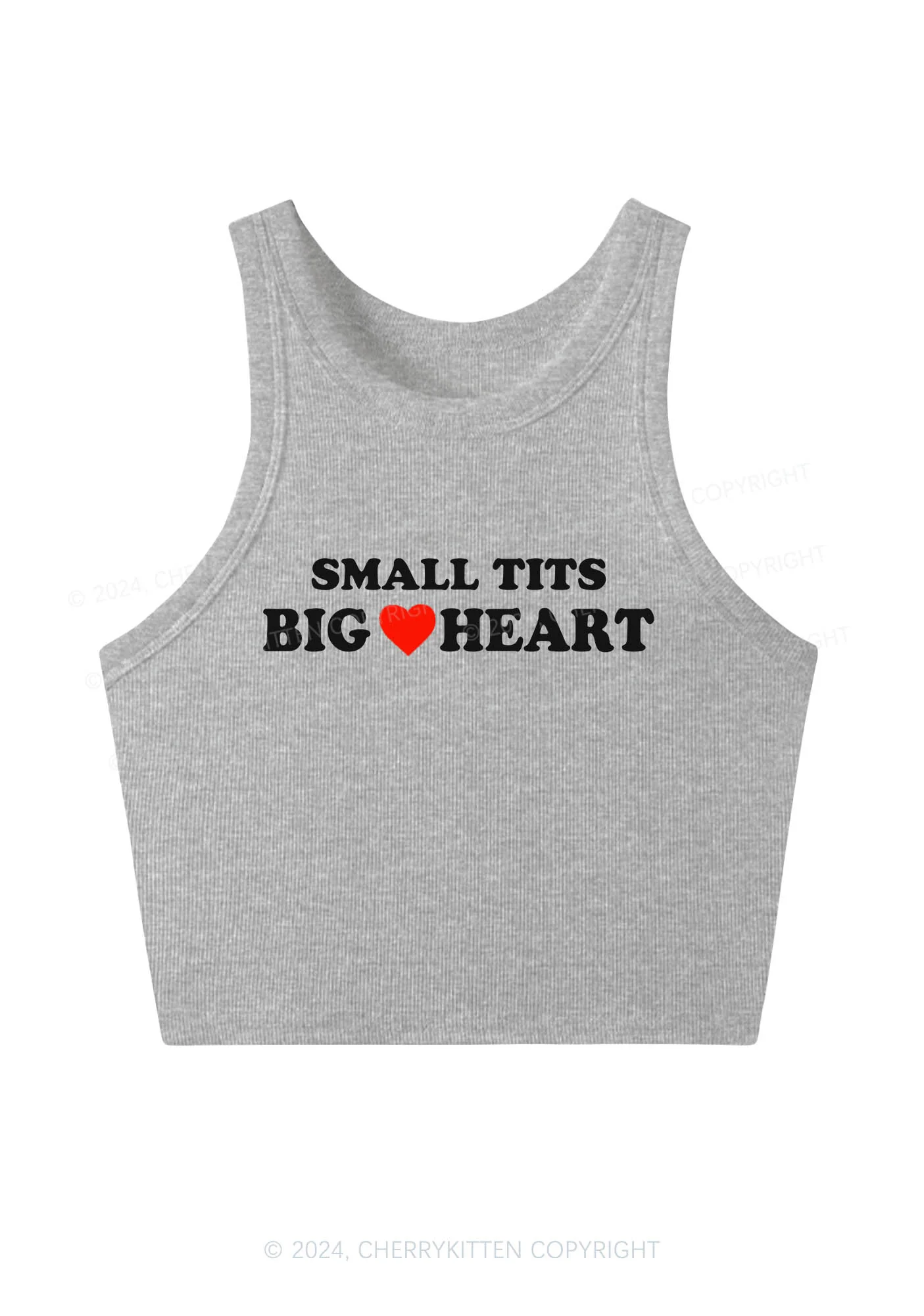 Small But Big Heart Y2K Crop Tank Top Cherrykitten - Image 3