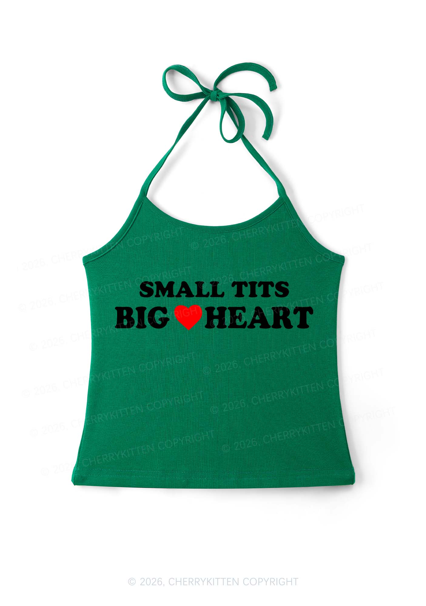 Small But Big Heart Y2K Halter Neck Cami Cherrykitten - Image 11