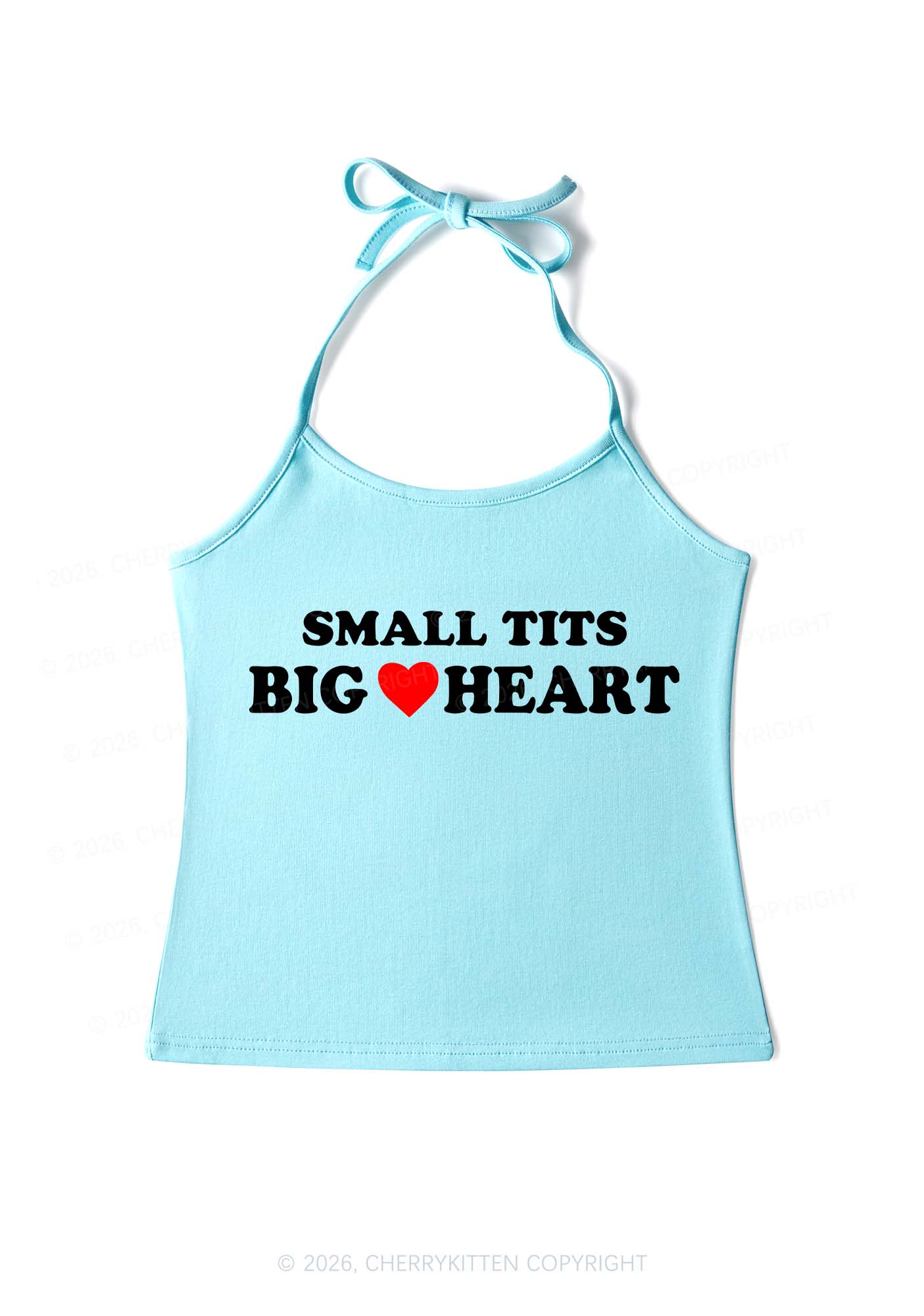 Small But Big Heart Y2K Halter Neck Cami Cherrykitten - Image 5