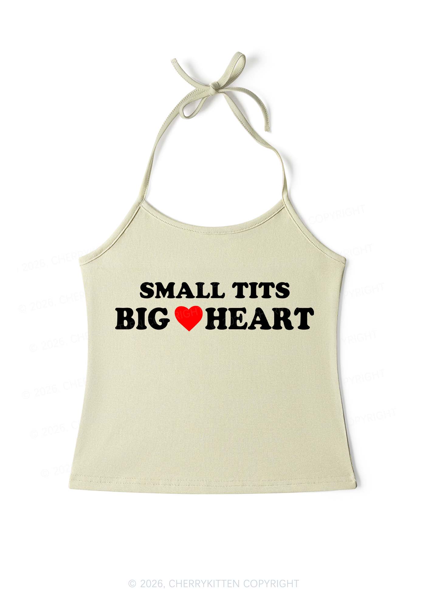 Small But Big Heart Y2K Halter Neck Cami Cherrykitten - Image 6