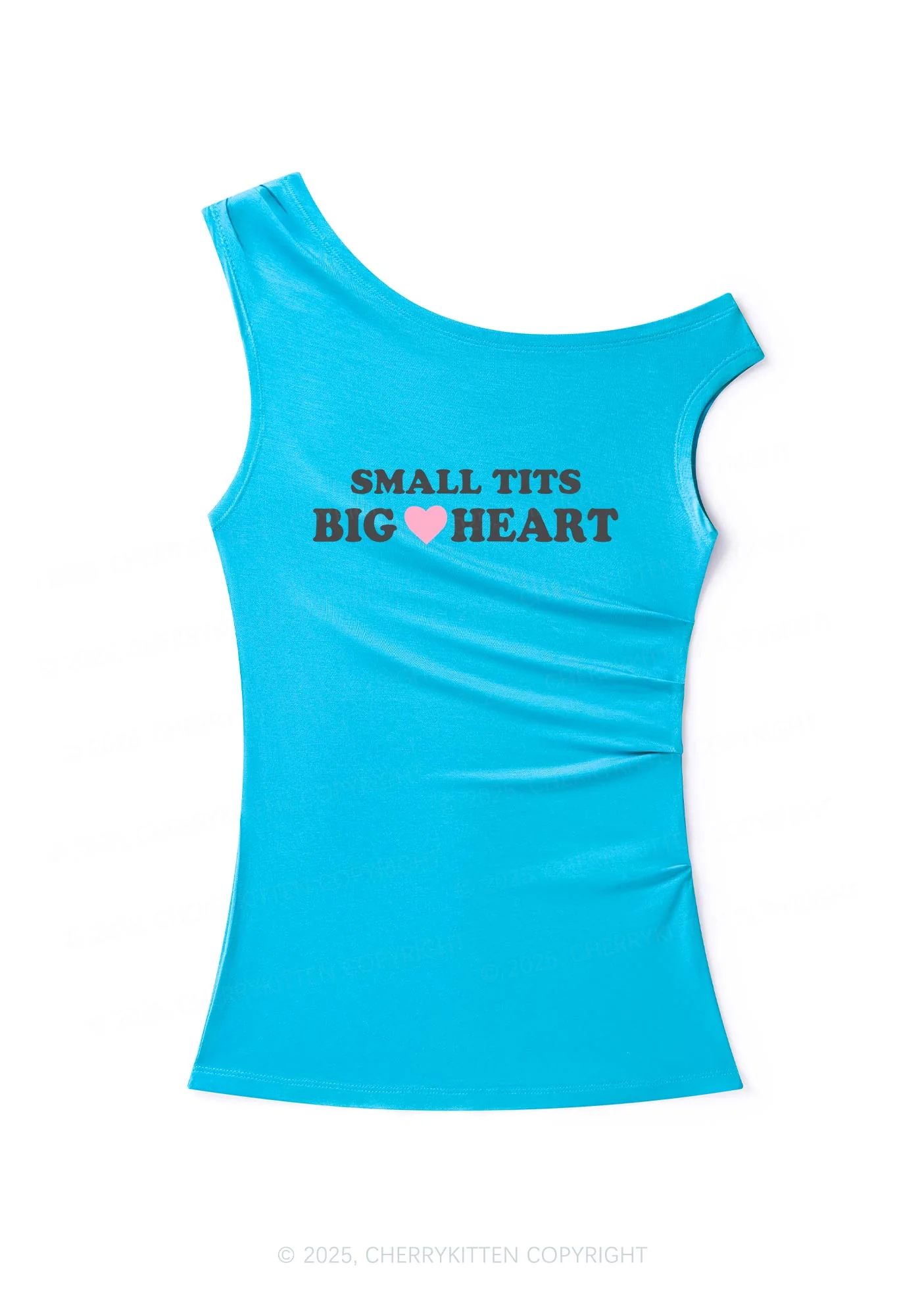 Small But Big Heart Y2K Off Shoulder Tank Top Cherrykitten - Image 4