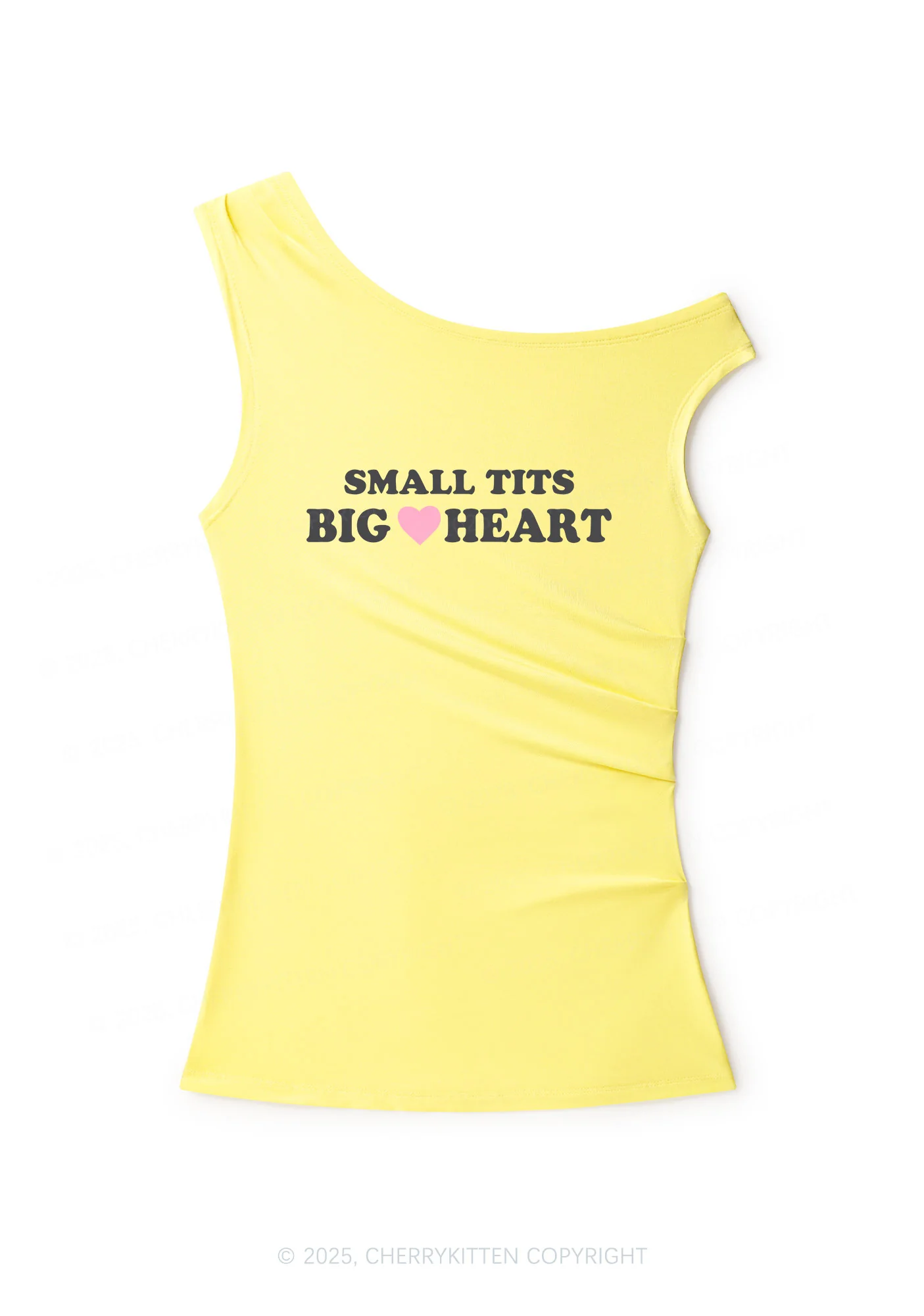 Small But Big Heart Y2K Off Shoulder Tank Top Cherrykitten - Image 5