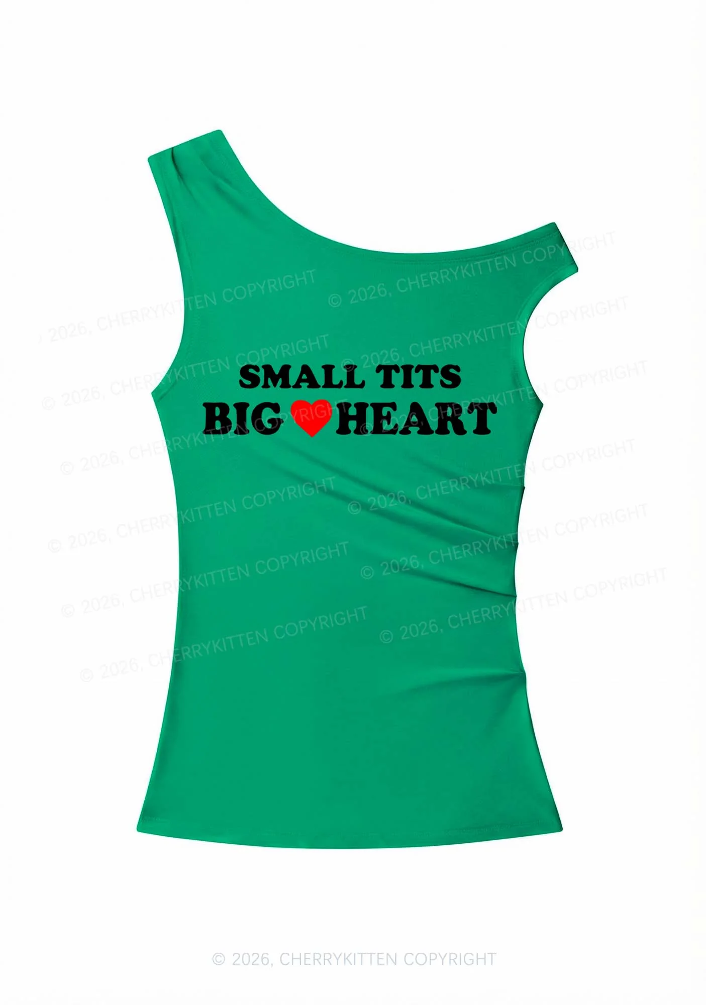 Small But Big Heart Y2K Off Shoulder Tank Top Cherrykitten - Image 8