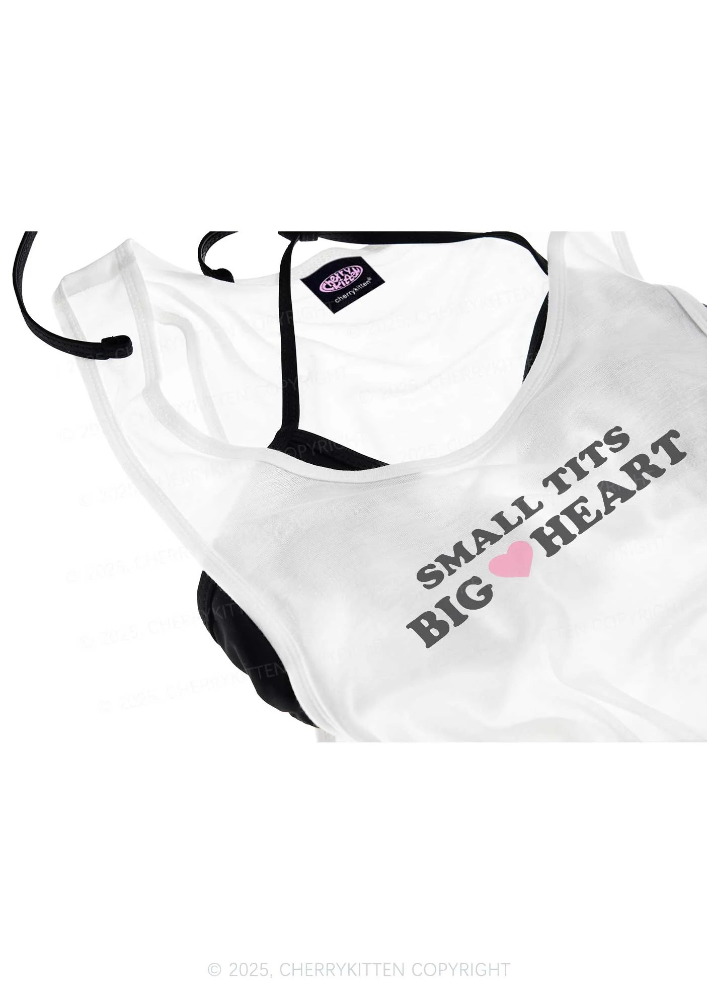Small But Big Heart Y2K Sheer Boyfriend Tank Cherrykitten - Image 4