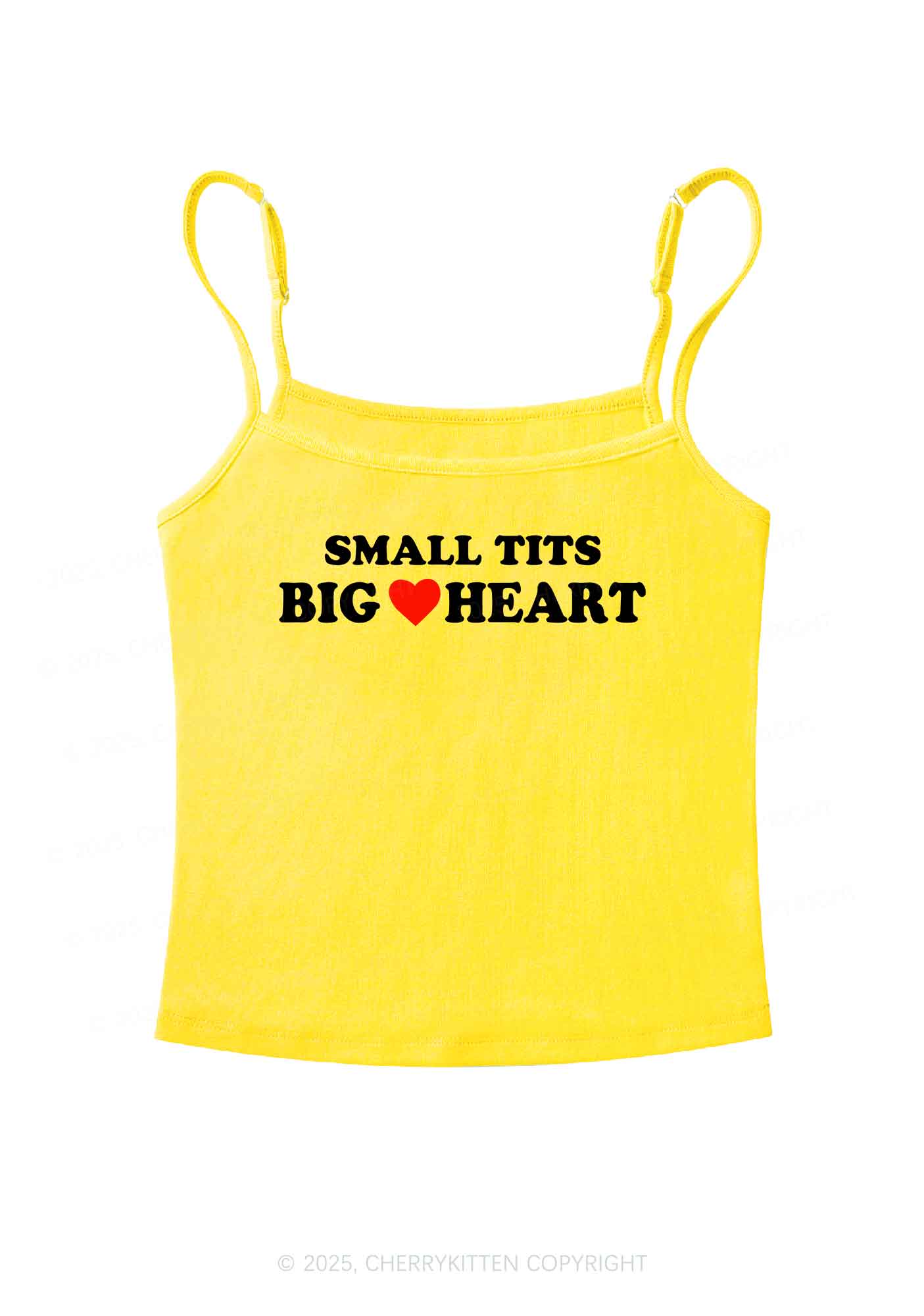 Small But Big Heart  Y2K Spaghetti Strap Cami Cherrykitten - Image 5