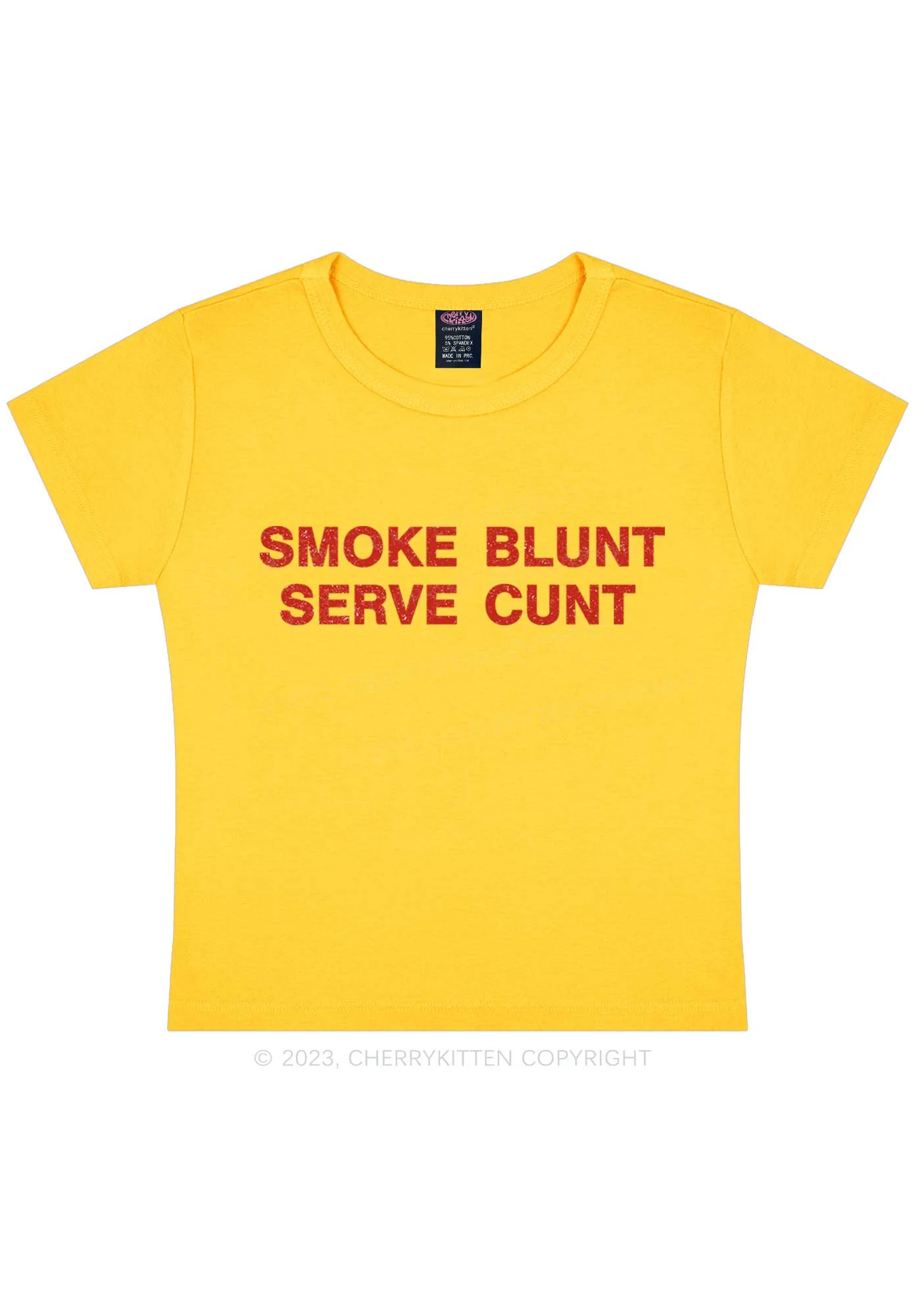 Smoke Blunt Y2K Baby Tee Cherrykitten - Image 6