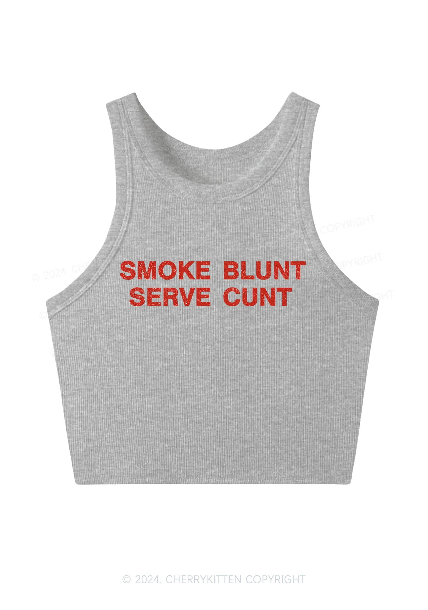 Smoke Blunt Y2K Crop Tank Top Cherrykitten - Image 5