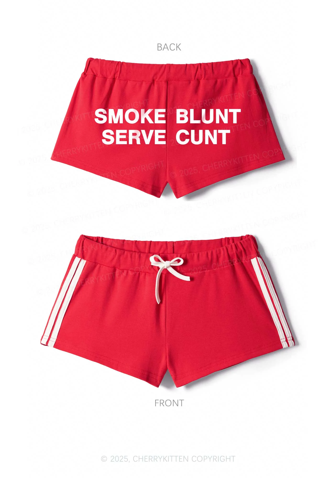 Smoke Blunt Y2K Drawstring Mini Shorts Cherrykitten - Image 6