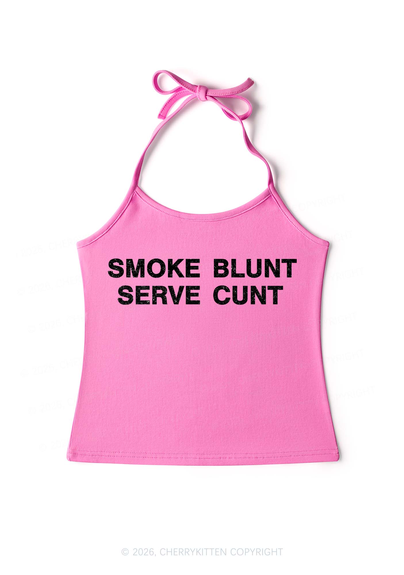Smoke Blunt Y2K Halter Neck Cami Cherrykitten - Image 3