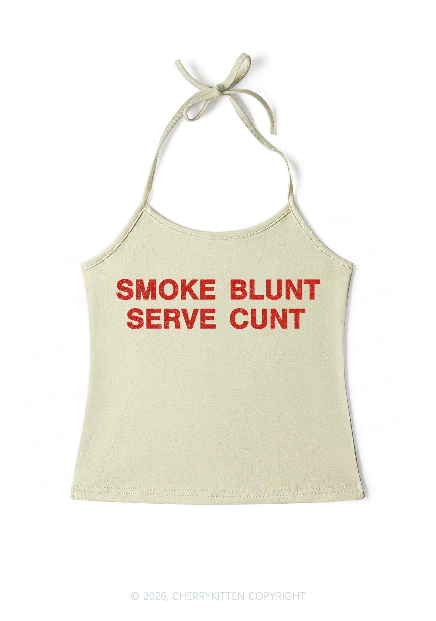 Smoke Blunt Y2K Halter Neck Cami Cherrykitten - Image 4