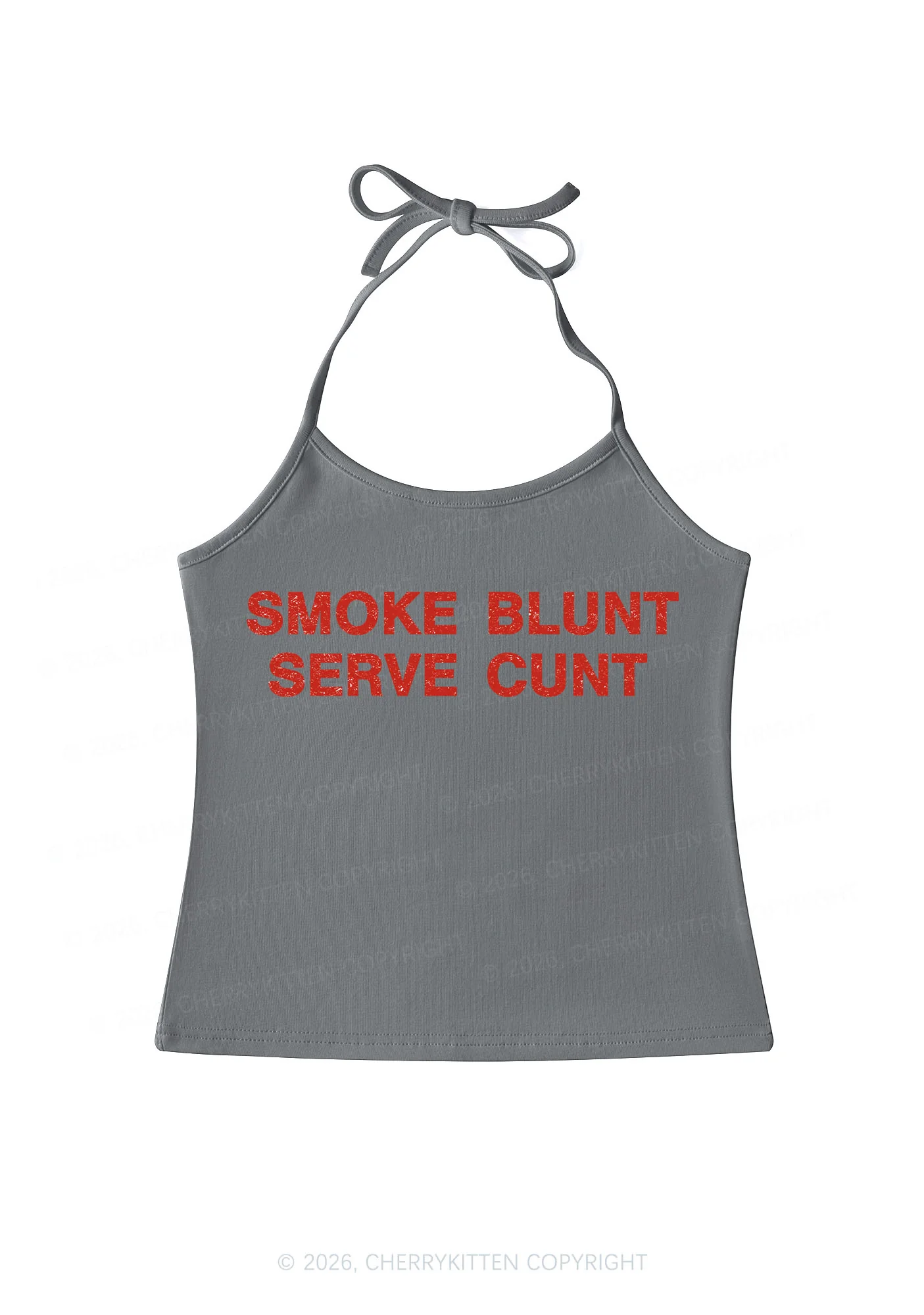 Smoke Blunt Y2K Halter Neck Cami Cherrykitten - Image 7