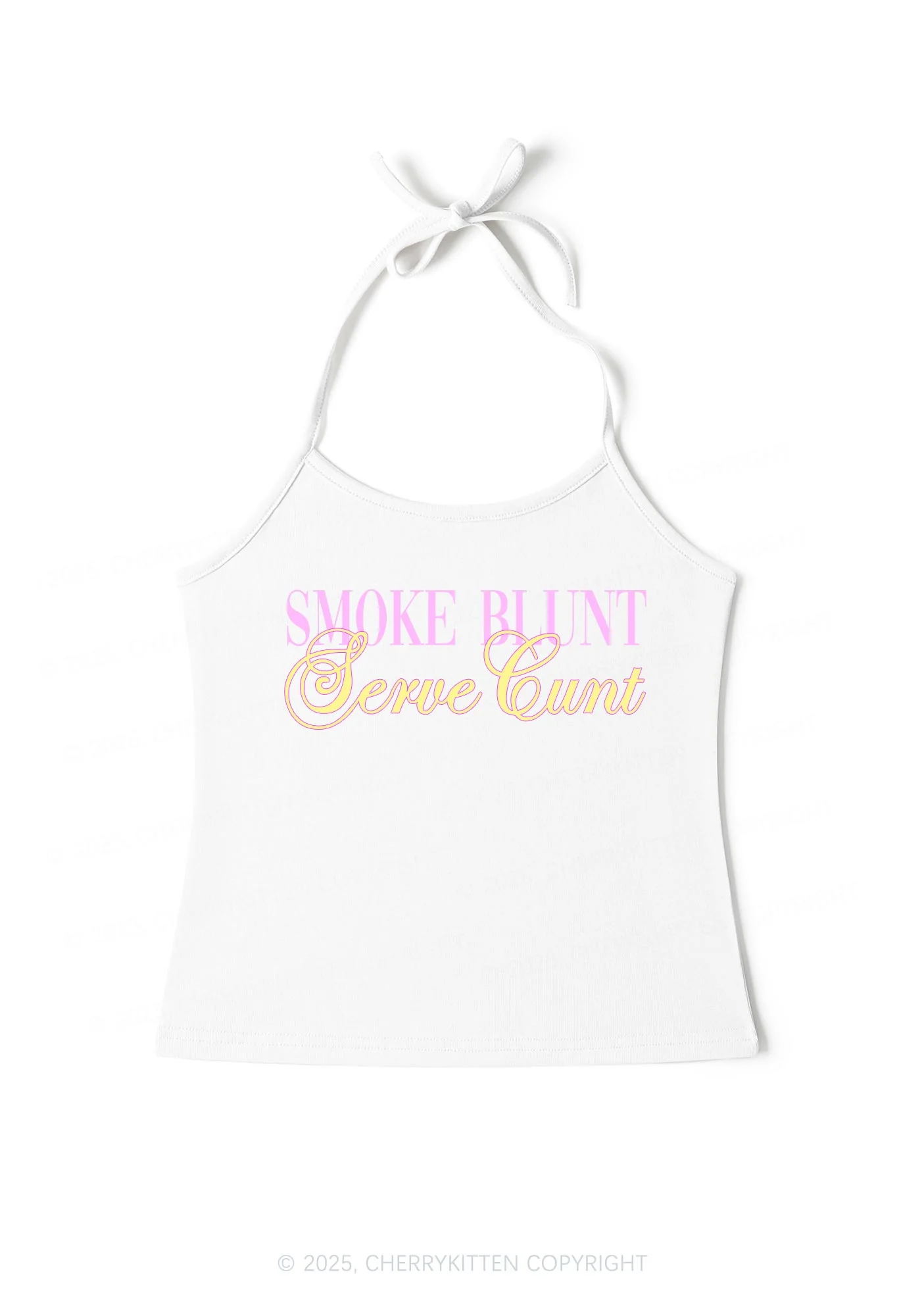 Smoke Blunt Y2K Halter Neck Cami Cherrykitten - Image 2
