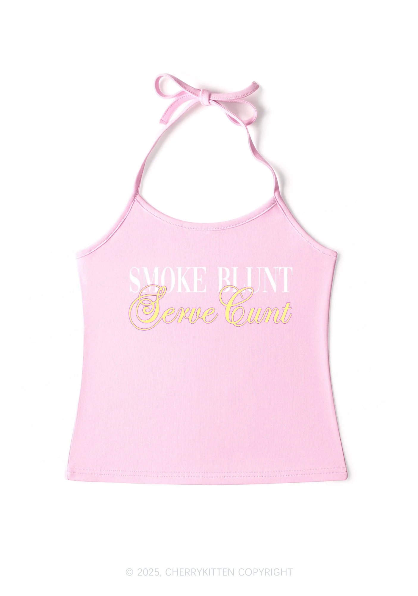 Smoke Blunt Y2K Halter Neck Cami Cherrykitten - Image 4