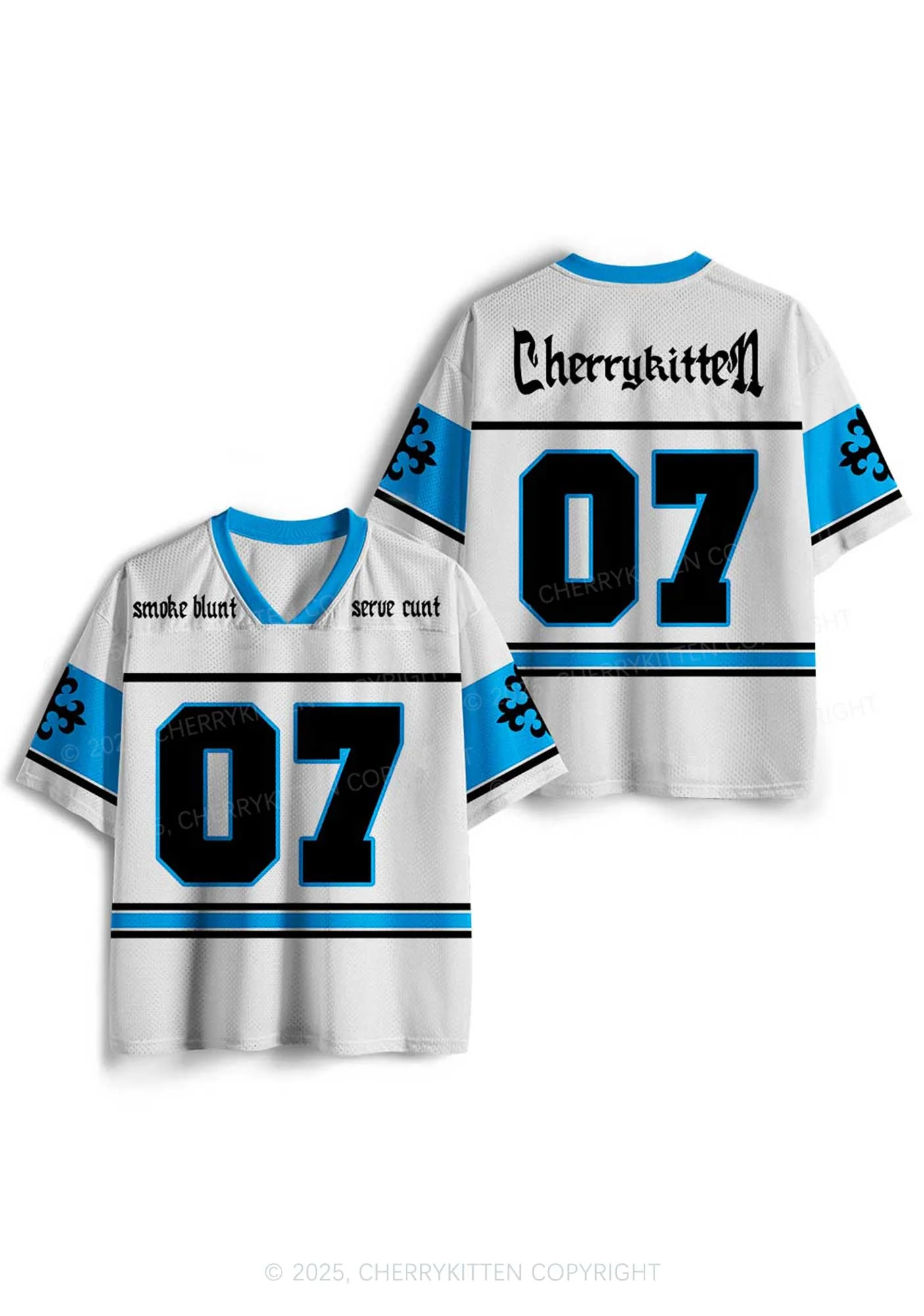 Custom Smoke Blunt Y2K Mesh Jersey Shirts Cherrykitten - Image 3