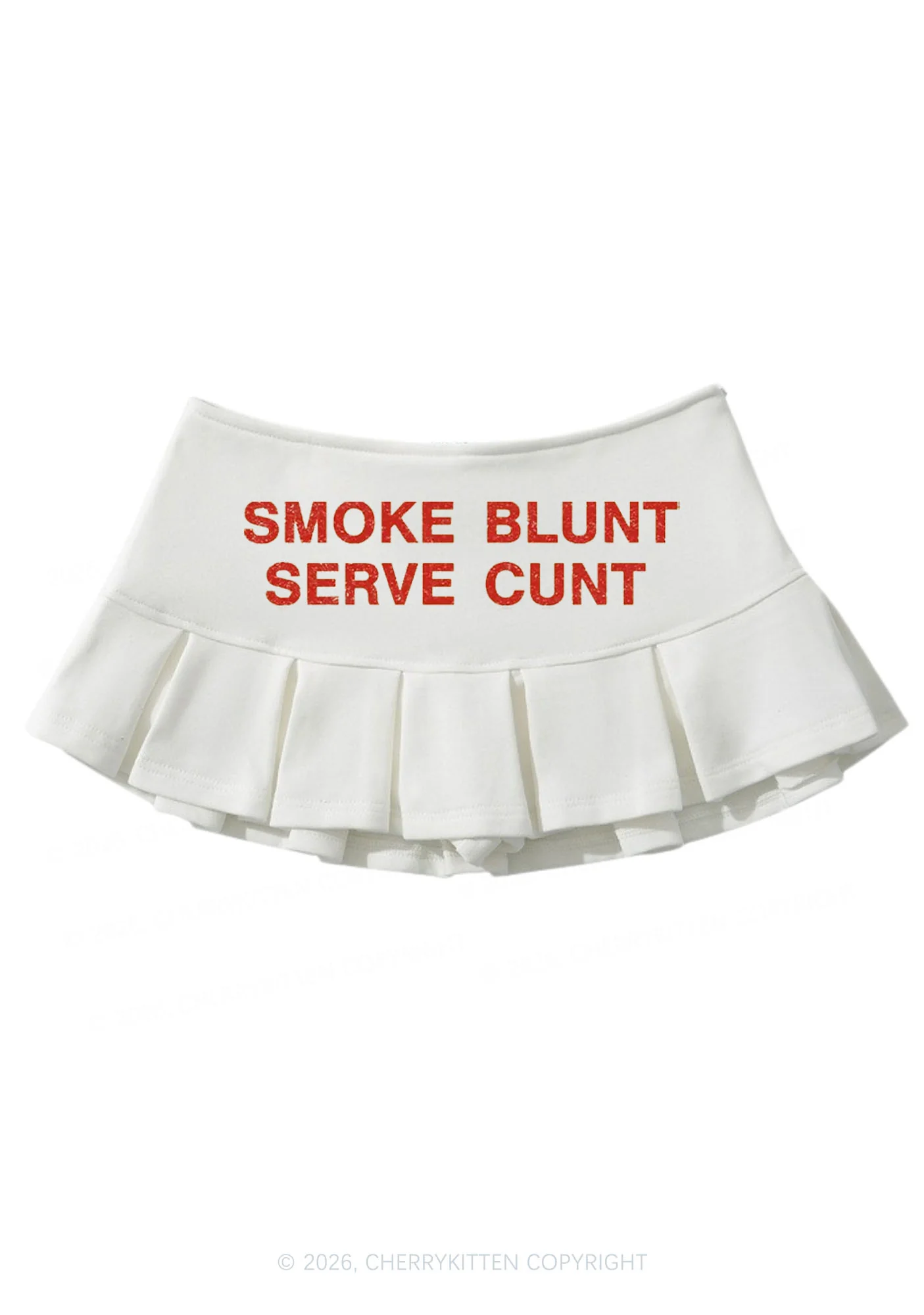 Smoke Blunt Y2K Mini Pleated Skirts Cherrykitten - Image 2