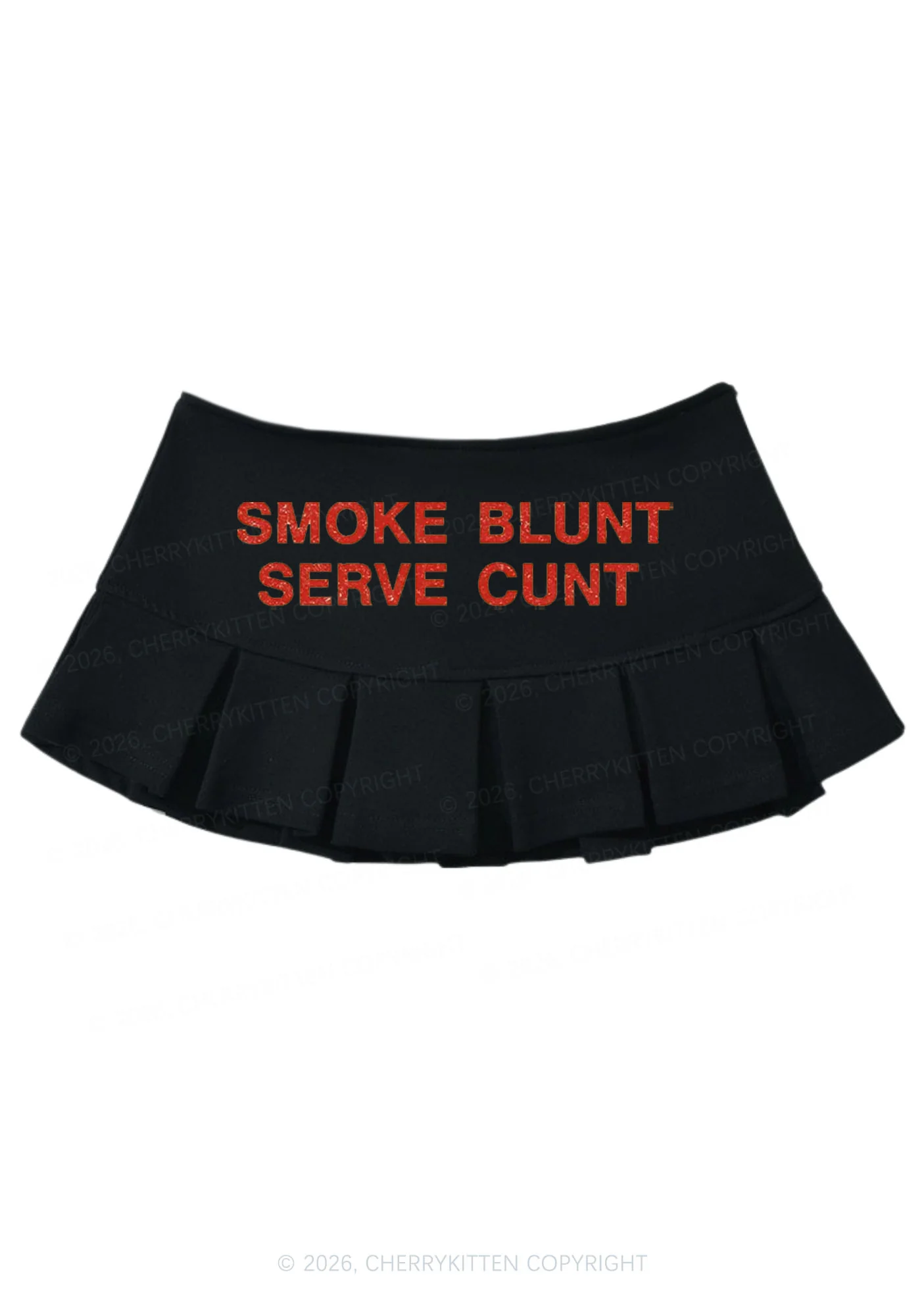 Smoke Blunt Y2K Mini Pleated Skirts Cherrykitten - Image 3