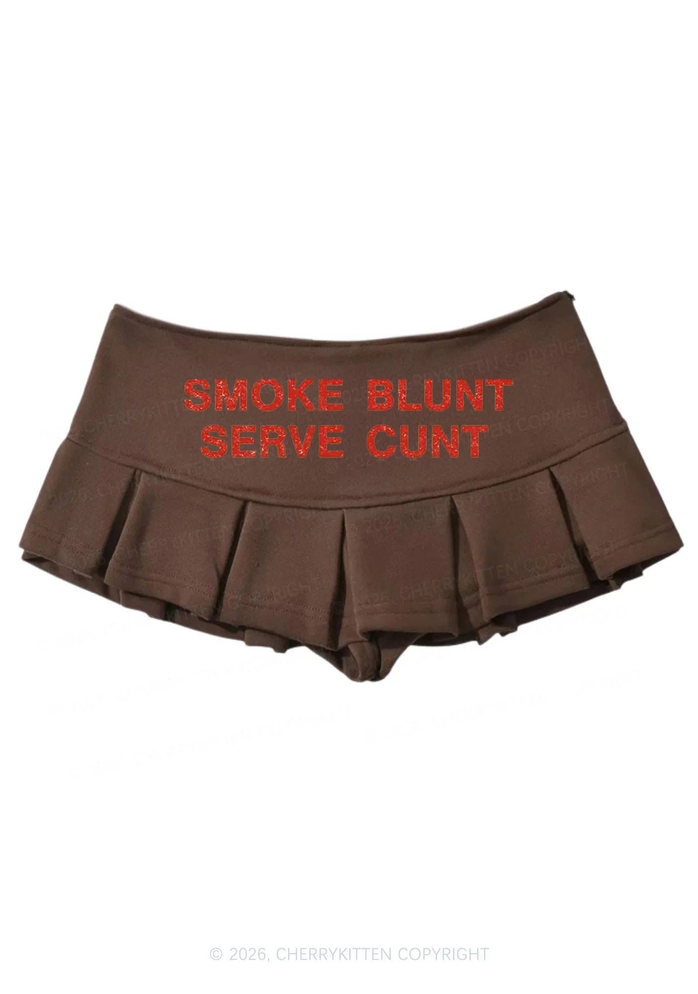 Smoke Blunt Y2K Mini Pleated Skirts Cherrykitten - Image 7